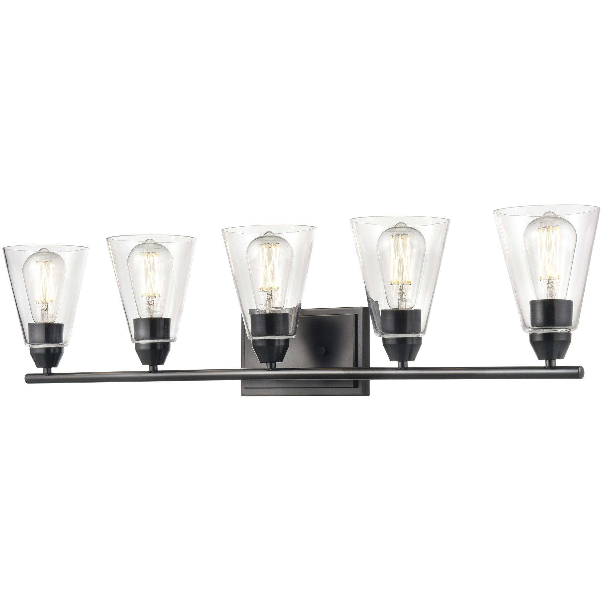 Louisbourg 5 Light 38.25 inch Ebony Bath Vanity Wall Light
