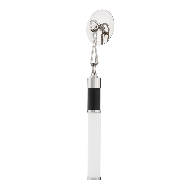 Huntington LED 5.75 inch Polished Nickel / Black ADA Wall Sconce Wall Light