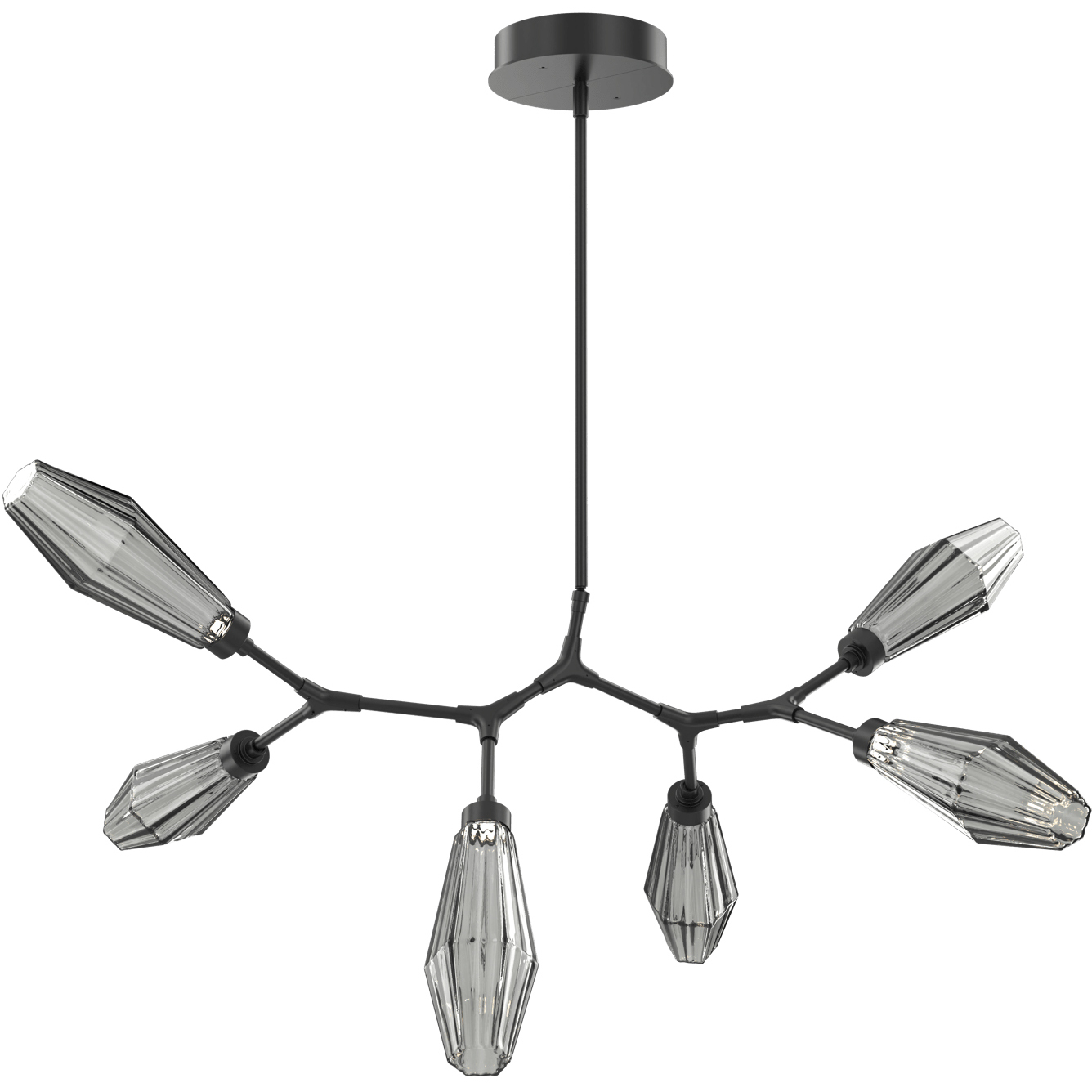 Aalto LED 43 inch Matte Black Linear Pendant Ceiling Light in 3000K LED ...