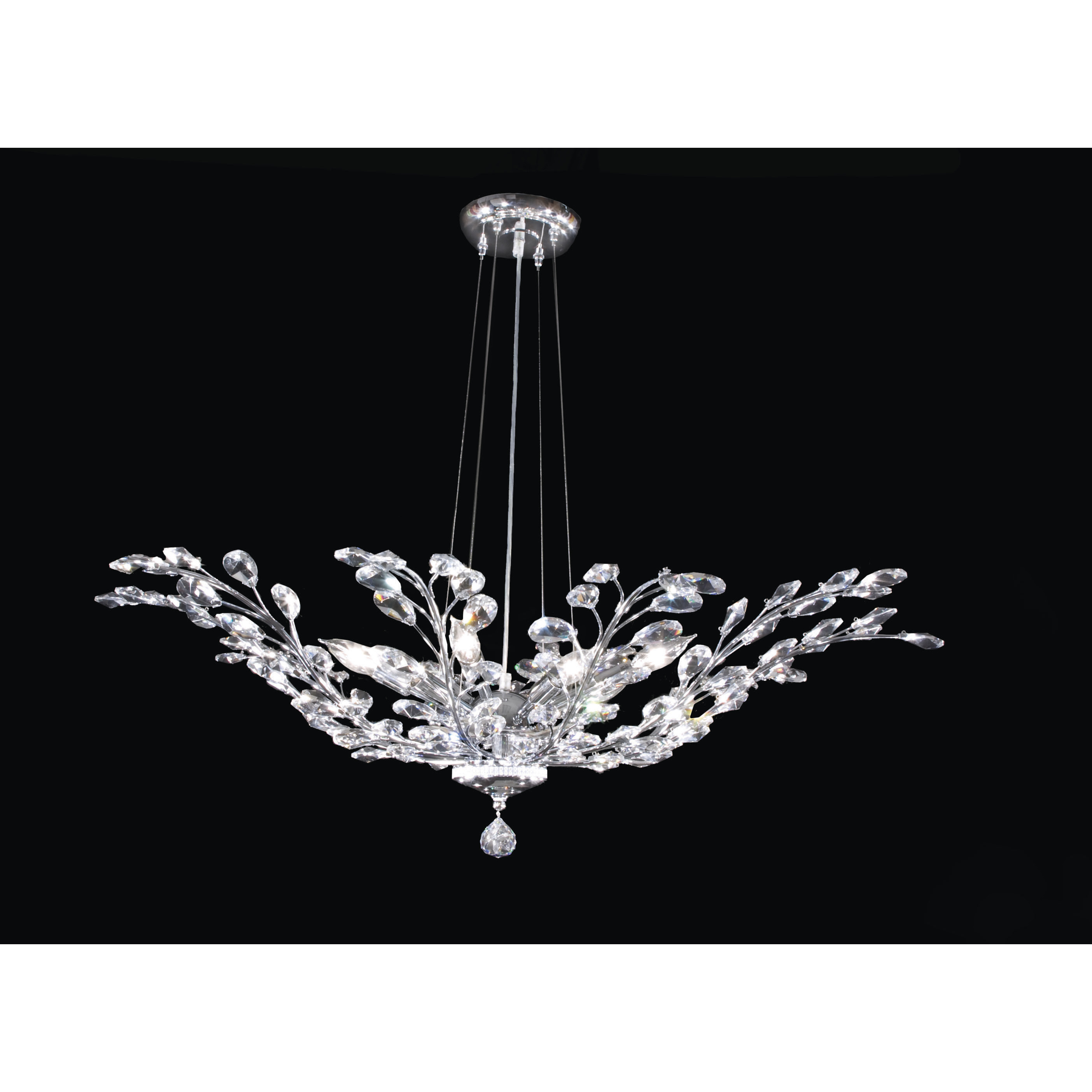 Florale 8 Light 38 inch Silver Pendant Ceiling Light
