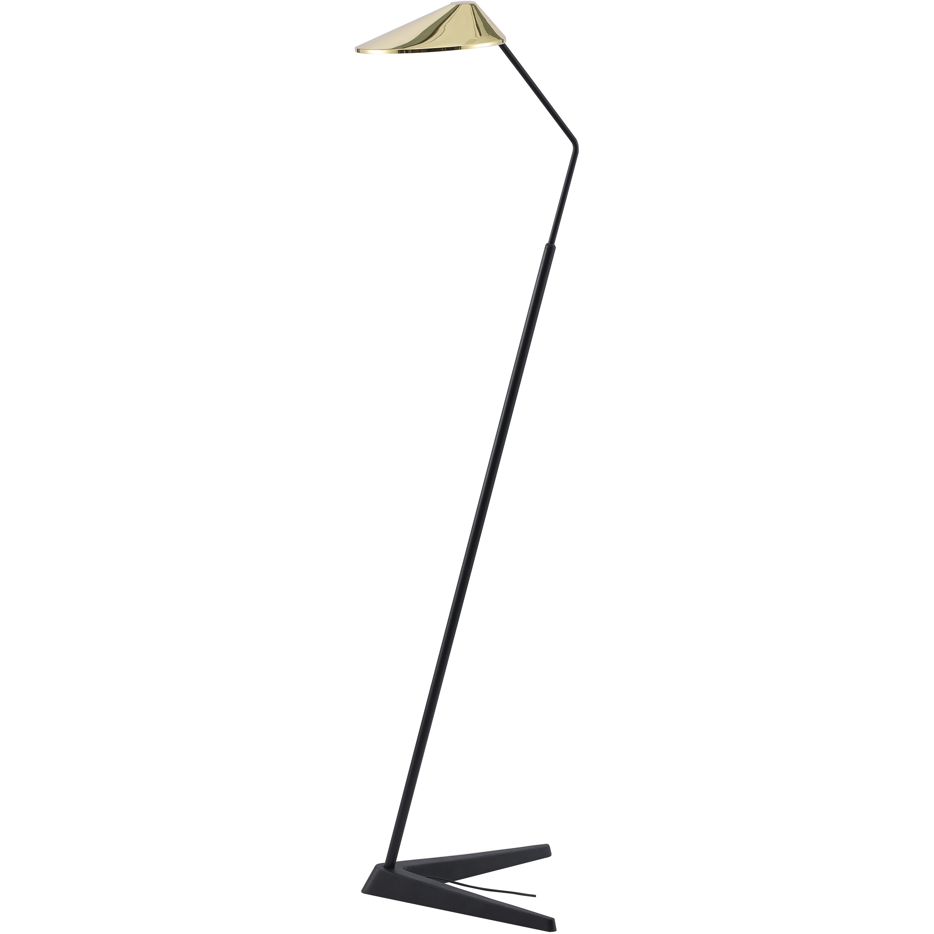 Canada 55 inch 11 watt Black & Stain Brass Floor Lamp Portable Light