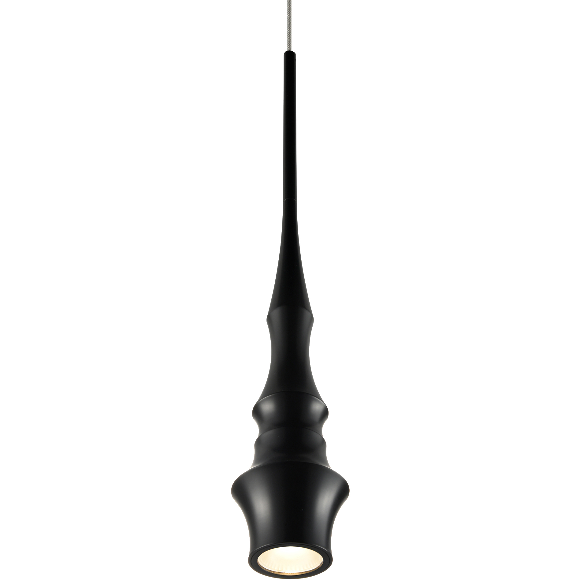 Polaris 5.25 inch Black Pendant Ceiling Light