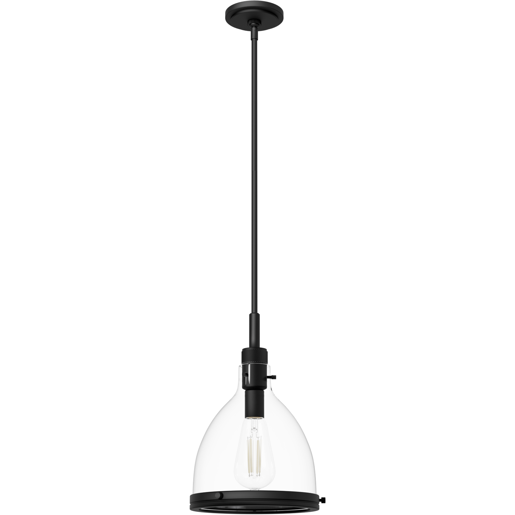 Van Nuys 1 Light 10 inch Matte Black Pendant Ceiling Light, Small