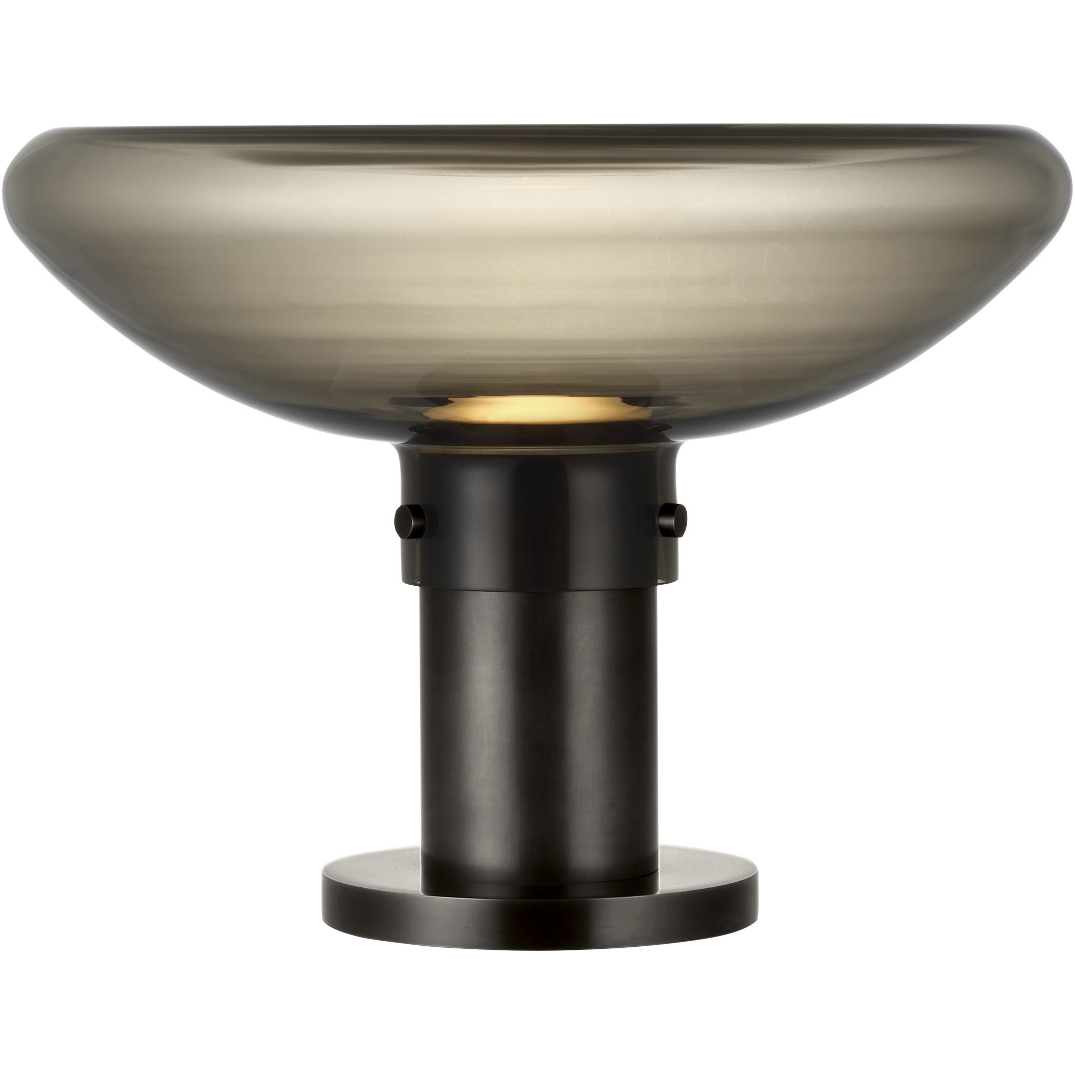 Avroko Morgan 11.8 inch 14 watt Burnished Bronze with Smoke Glass Table Lamp Portable Light