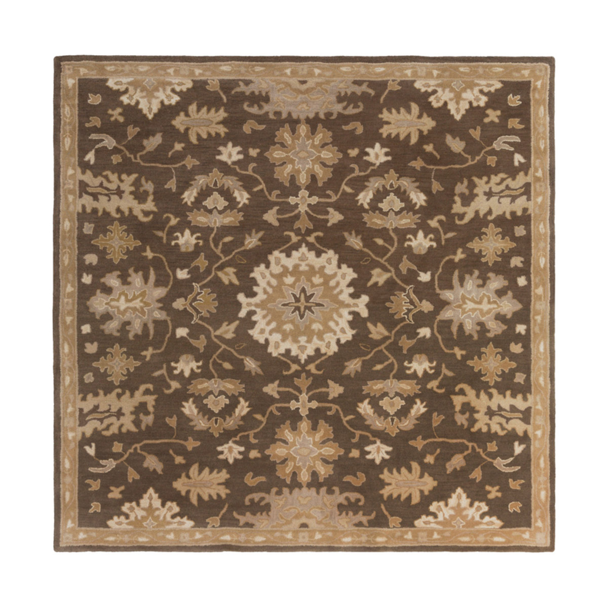 Caesar 48 X 48 inch Brown and Brown Area Rug, Wool