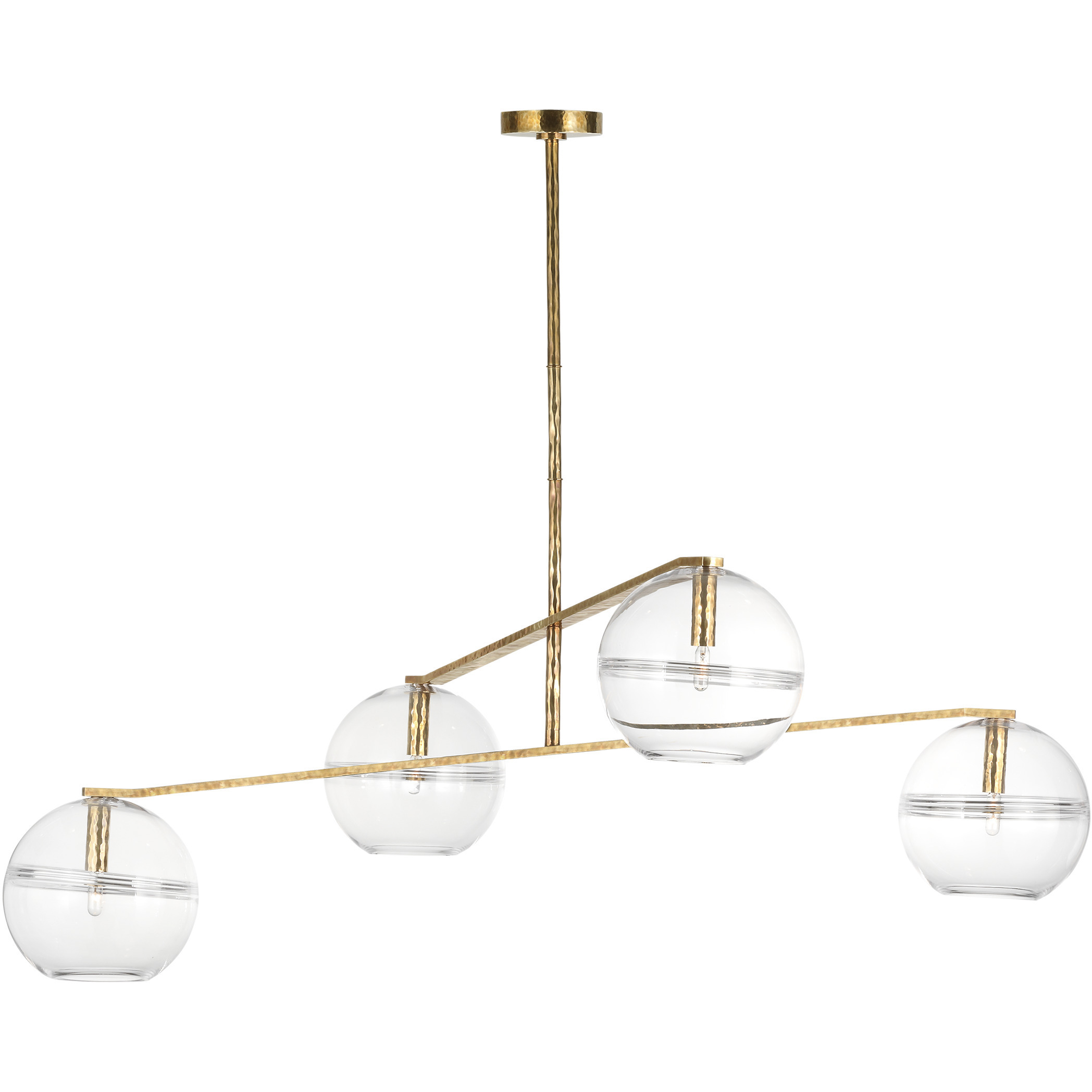 Sean Lavin Lowing 4 Light 44.6 inch Polished Antique Brass Chandelier Ceiling Light in No Lamp Included