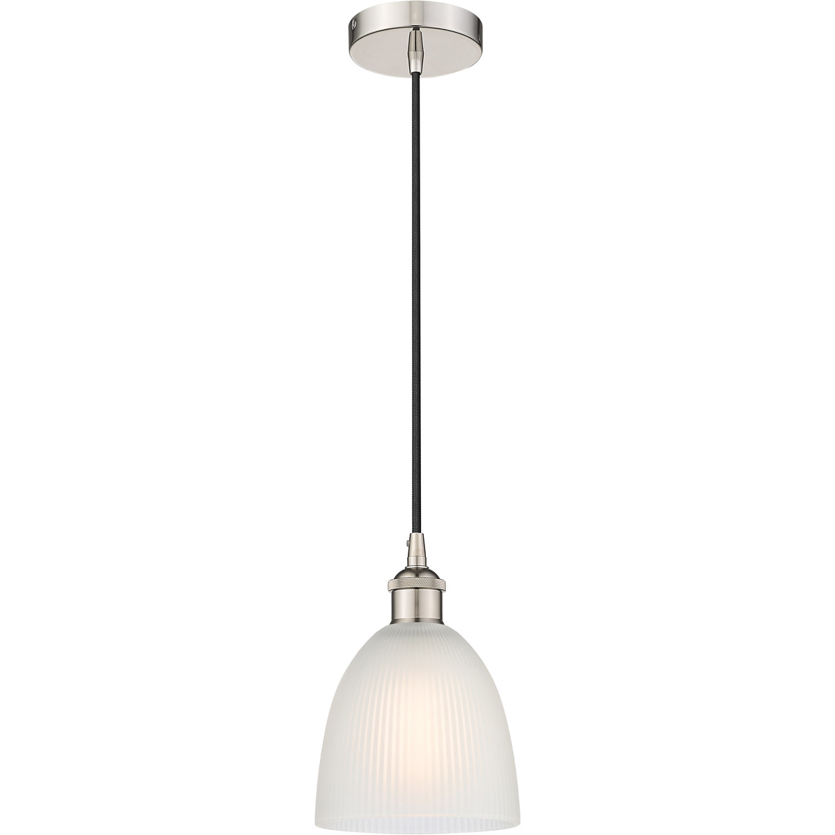 Edison Castile 1 Light 6 inch Polished Nickel Mini Pendant Ceiling Light