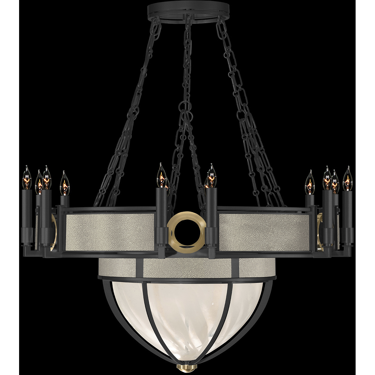 Mirage 15 Light 35.75 inch Black Chandelier Ceiling Light