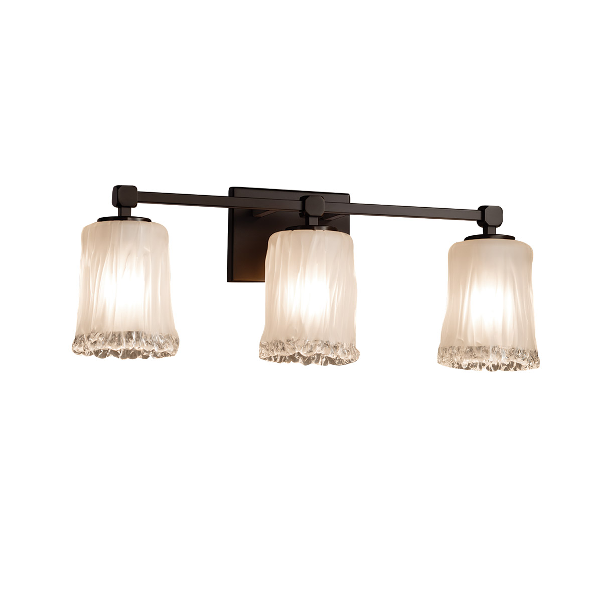Veneto Luce LED 23.75 inch Matte Black Bath Vanity Light Wall Light in 2100 Lm LED, Lace (Veneto Luce), Round Flared
