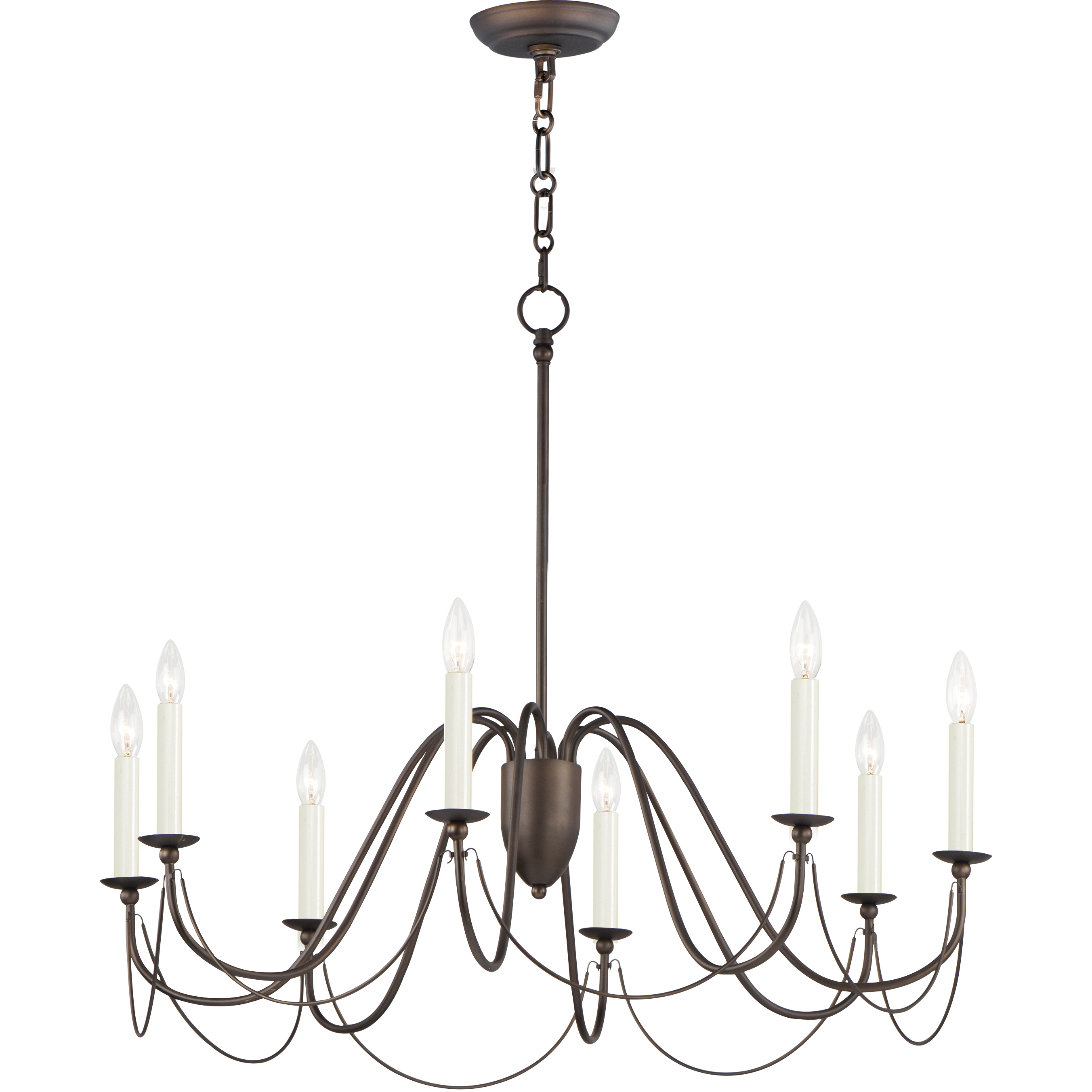 Plumette 8 Light 36 inch Chestnut Bronze Chandelier Ceiling Light