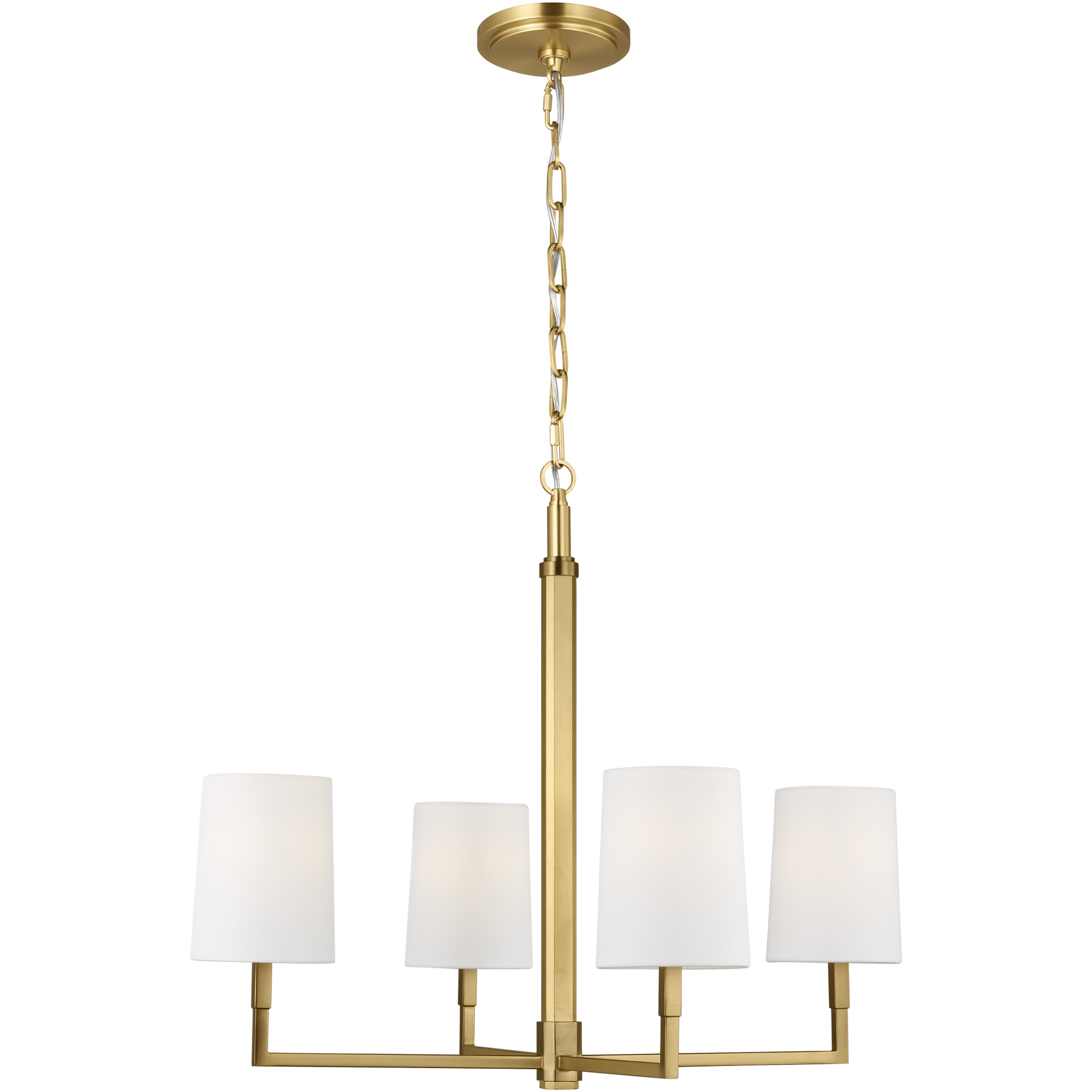 TOB by Thomas O'Brien Danica 4 Light 27 inch Burnished Brass Chandelier Ceiling Light