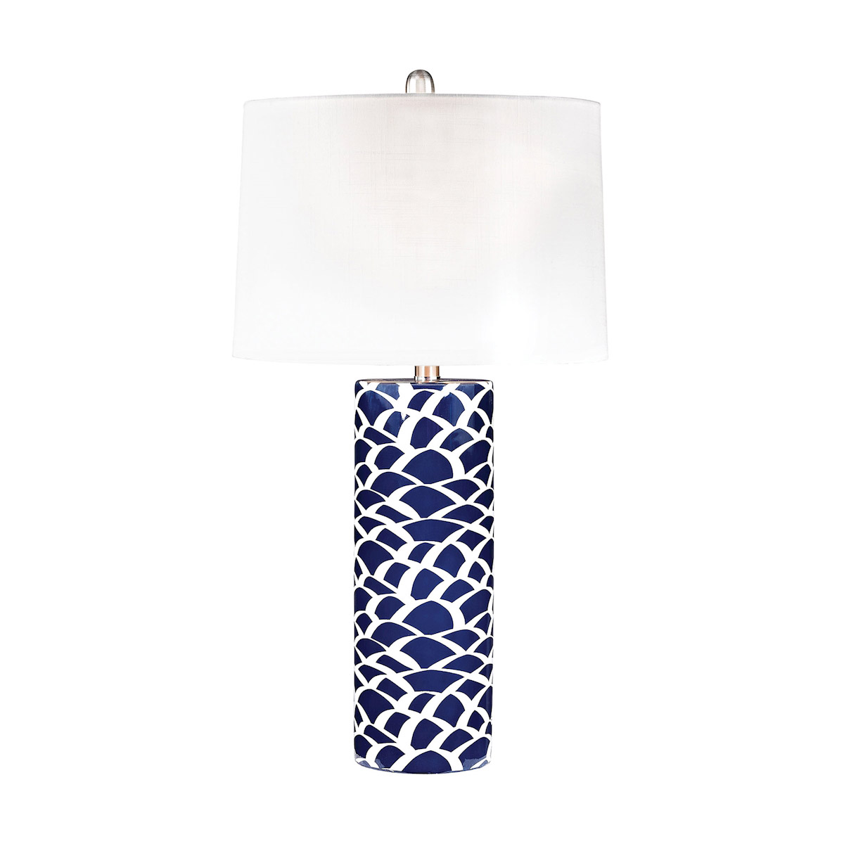 Bowery Grove 50980 NB Allure 28 inch 100 Watt Navy Blue and White Table Lamp Portable Light in Incandescent