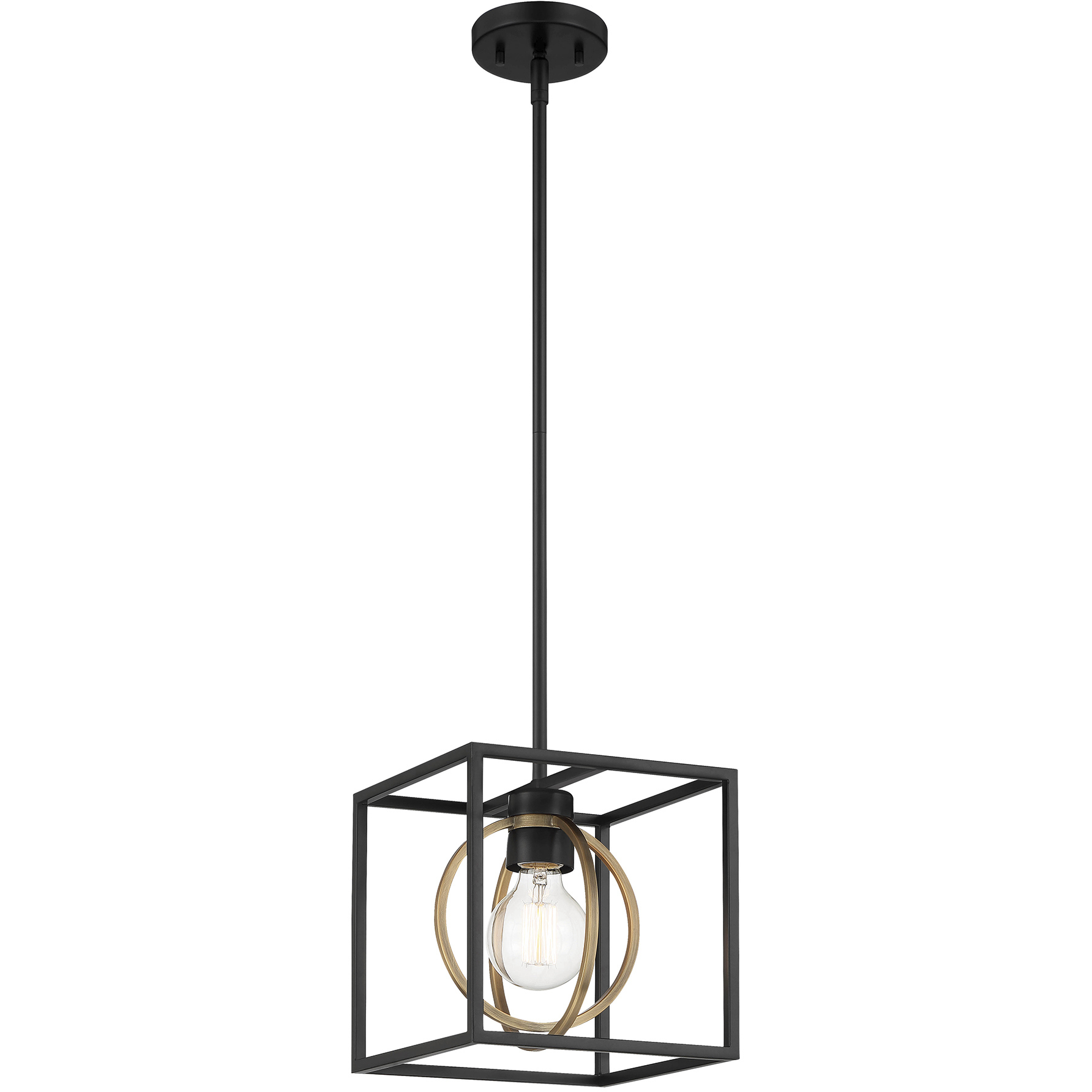 Kew Gardens 1 Light 8.5 inch Matte Black Pendant Convertible Ceiling Light
