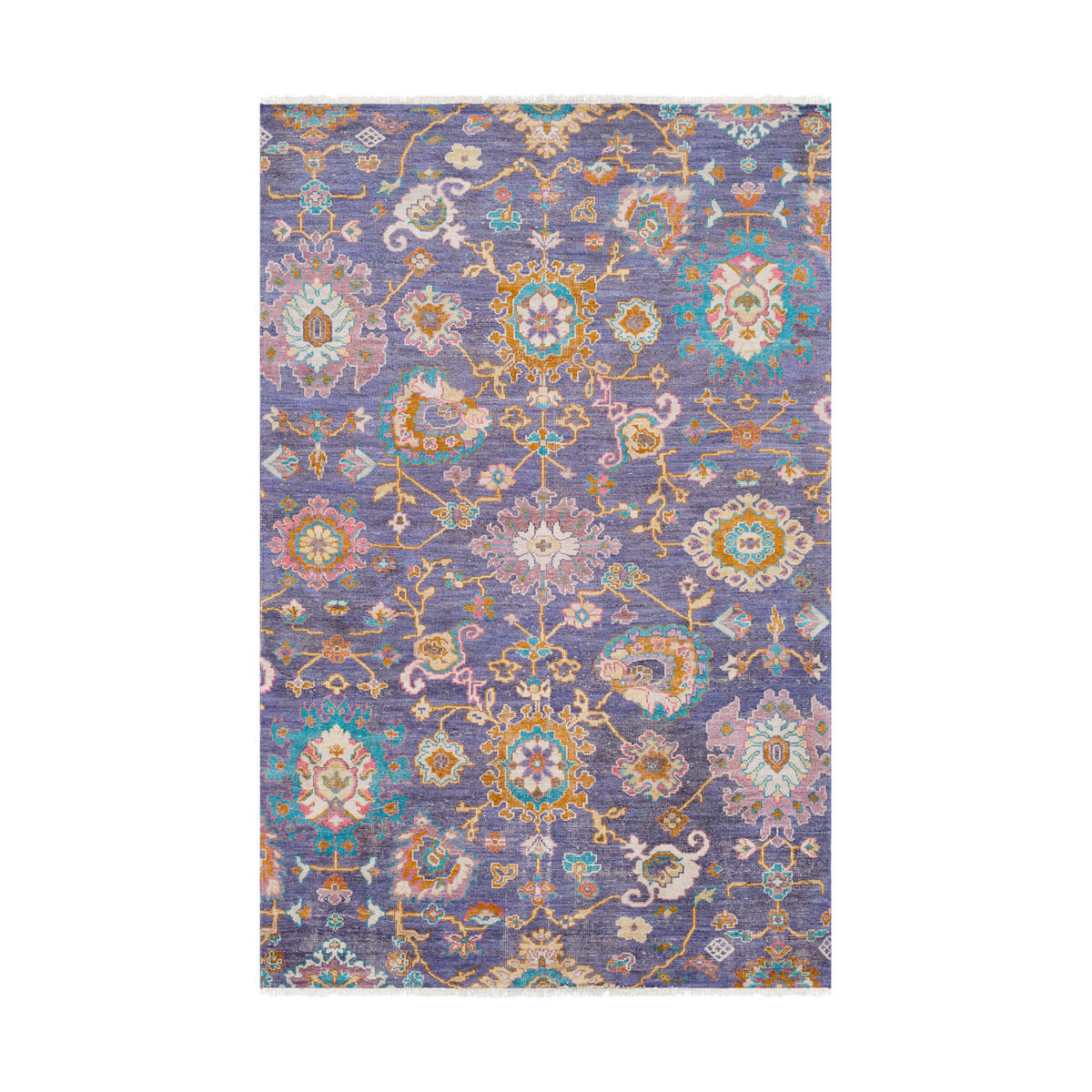 Millard 108 X 72 inch Dark Purple/Mauve/Teal/Camel/Khaki/Wheat/Rose Rugs, Rectangle