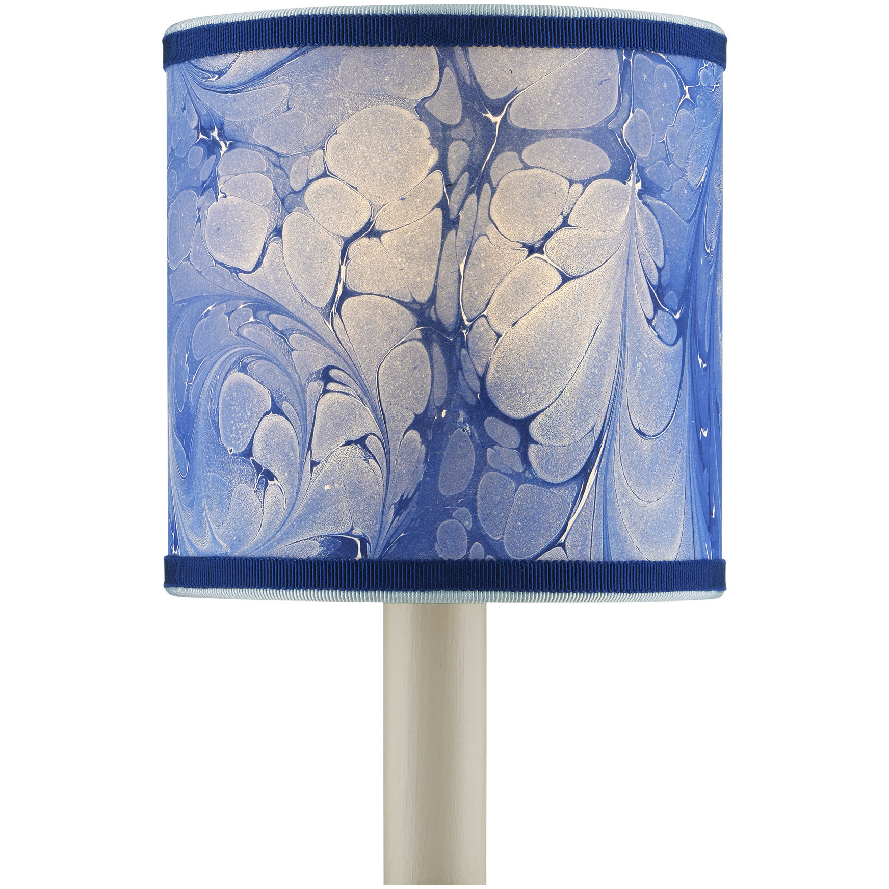 Marble Paper Blue 5 inch Drum Chandelier Shade