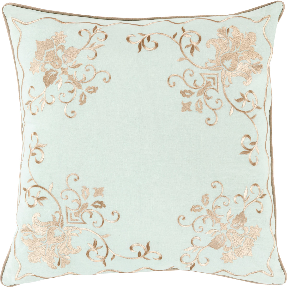 Eloise 20 inch Camel, Seafoam Pillow Kit