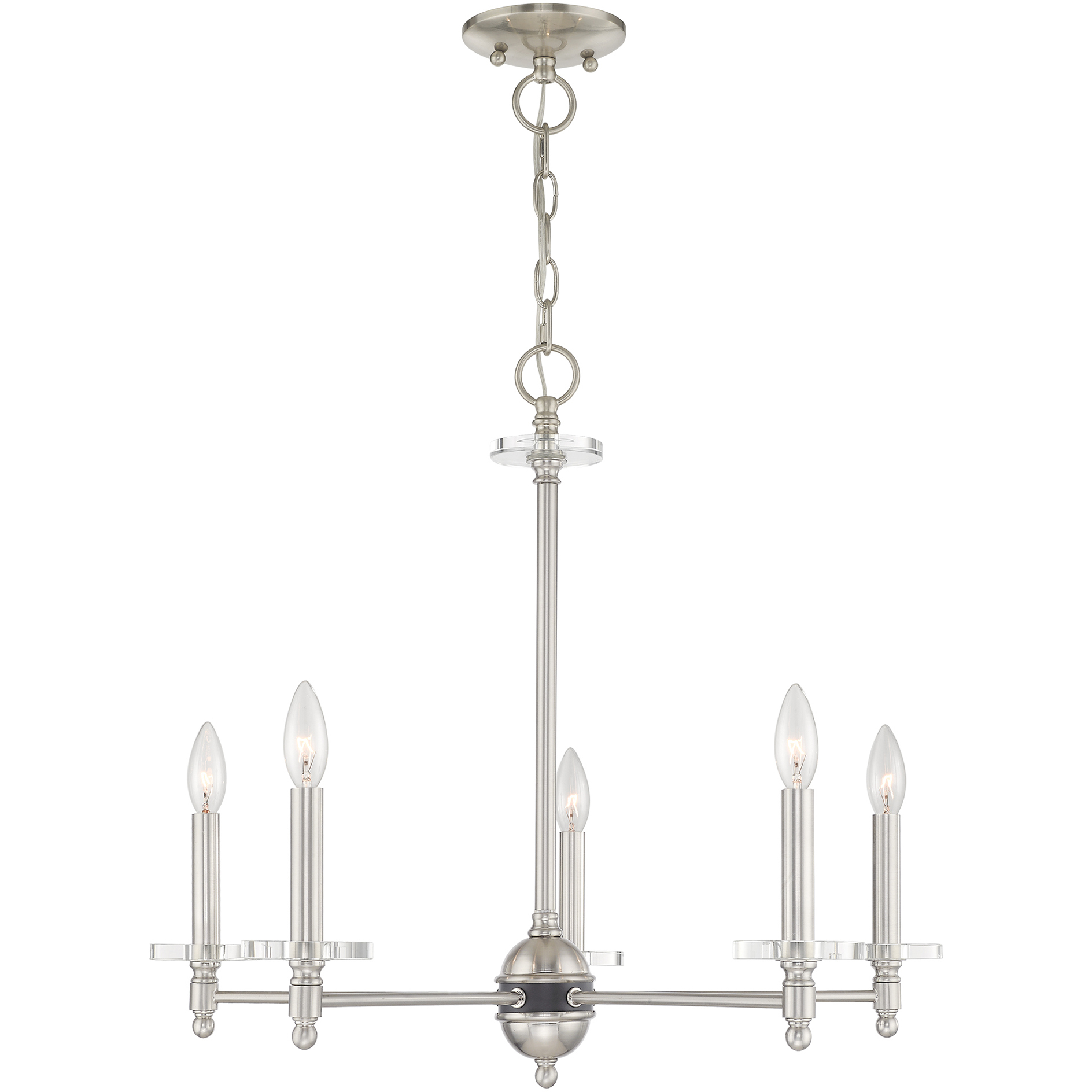 Bennington 5 Light 25 inch Brushed Nickel Chandelier Ceiling Light