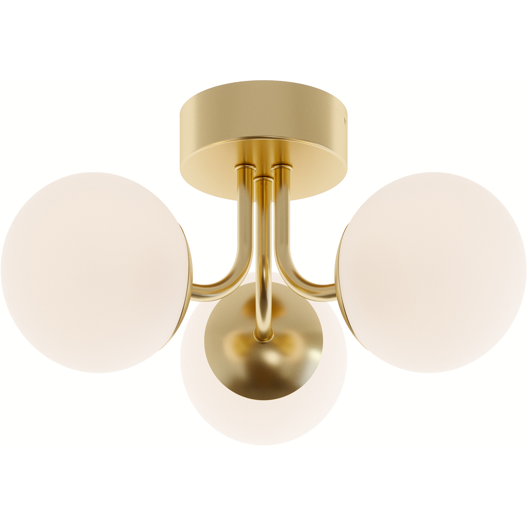 Metropolitan LED 15.5 inch Satin Brass Semi Flush Mount Ceiling Light
