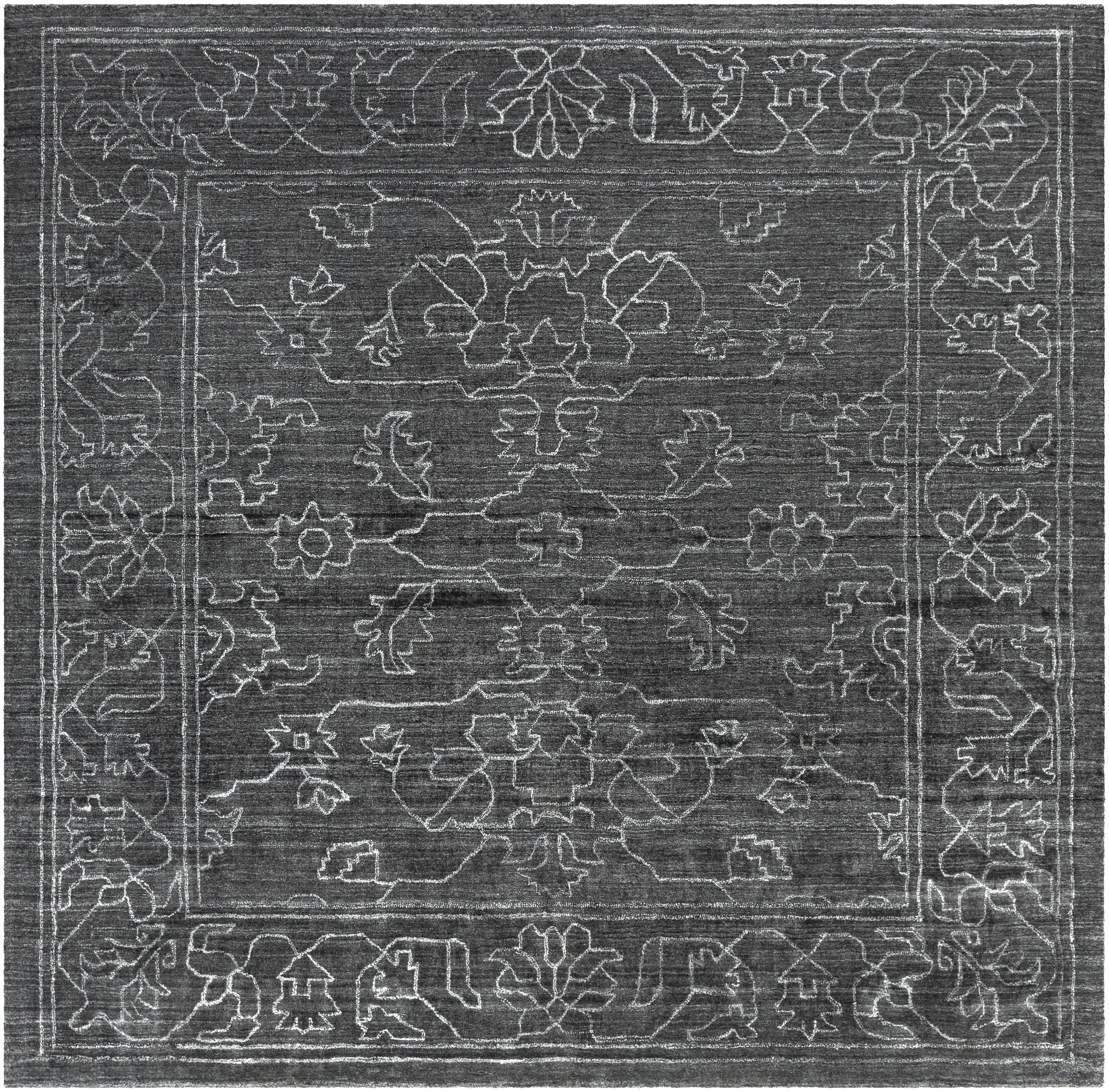 Hightower 96 X 96 inch Charcoal Rug in 8 Ft Square, Square