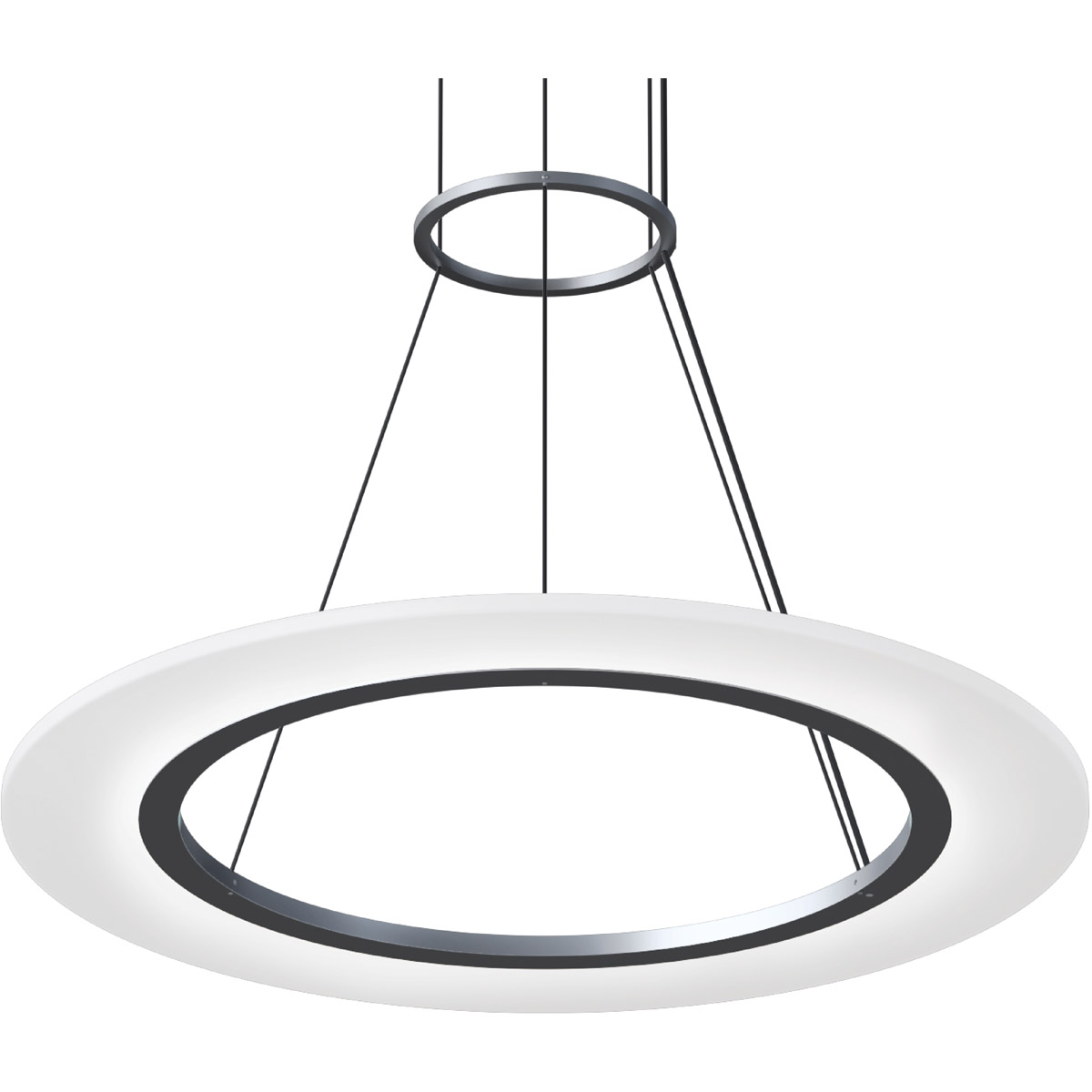 Arctic Rings LED 23.75 inch Bright Satin Aluminum Ring Pendant Ceiling Light