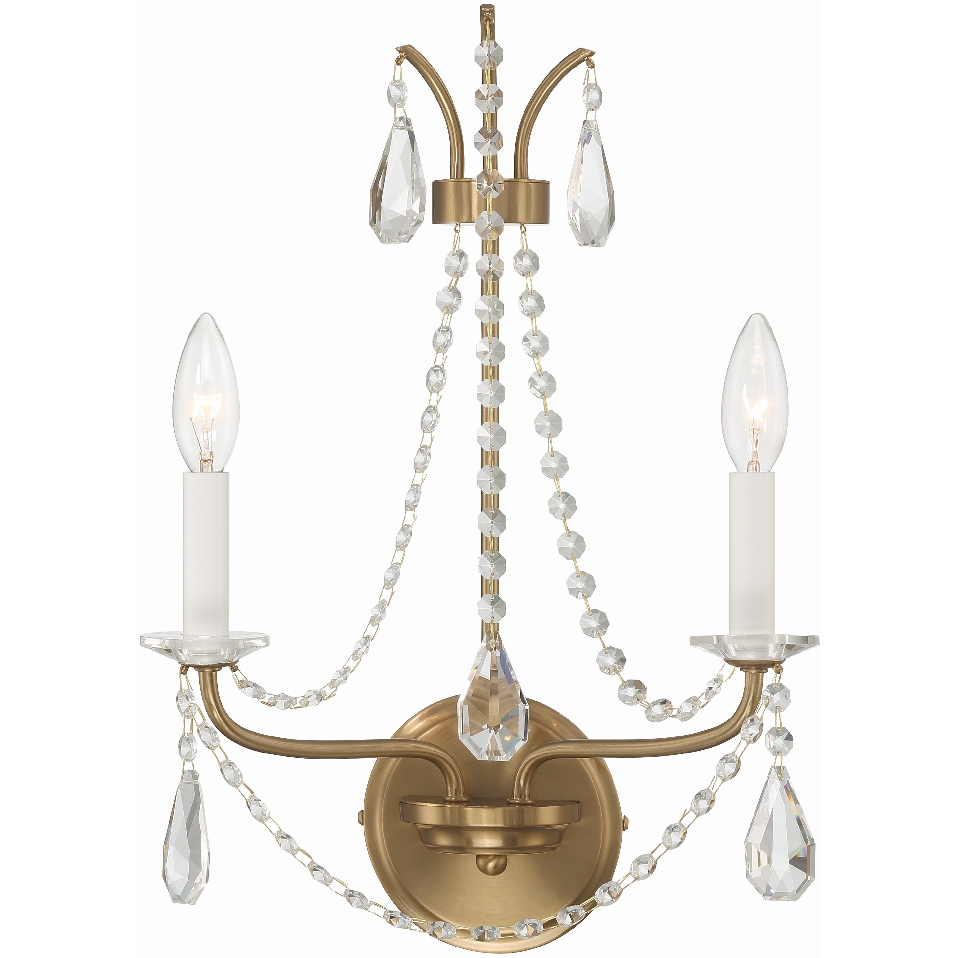 Karrington Sconce Wall Light in Aged Brass