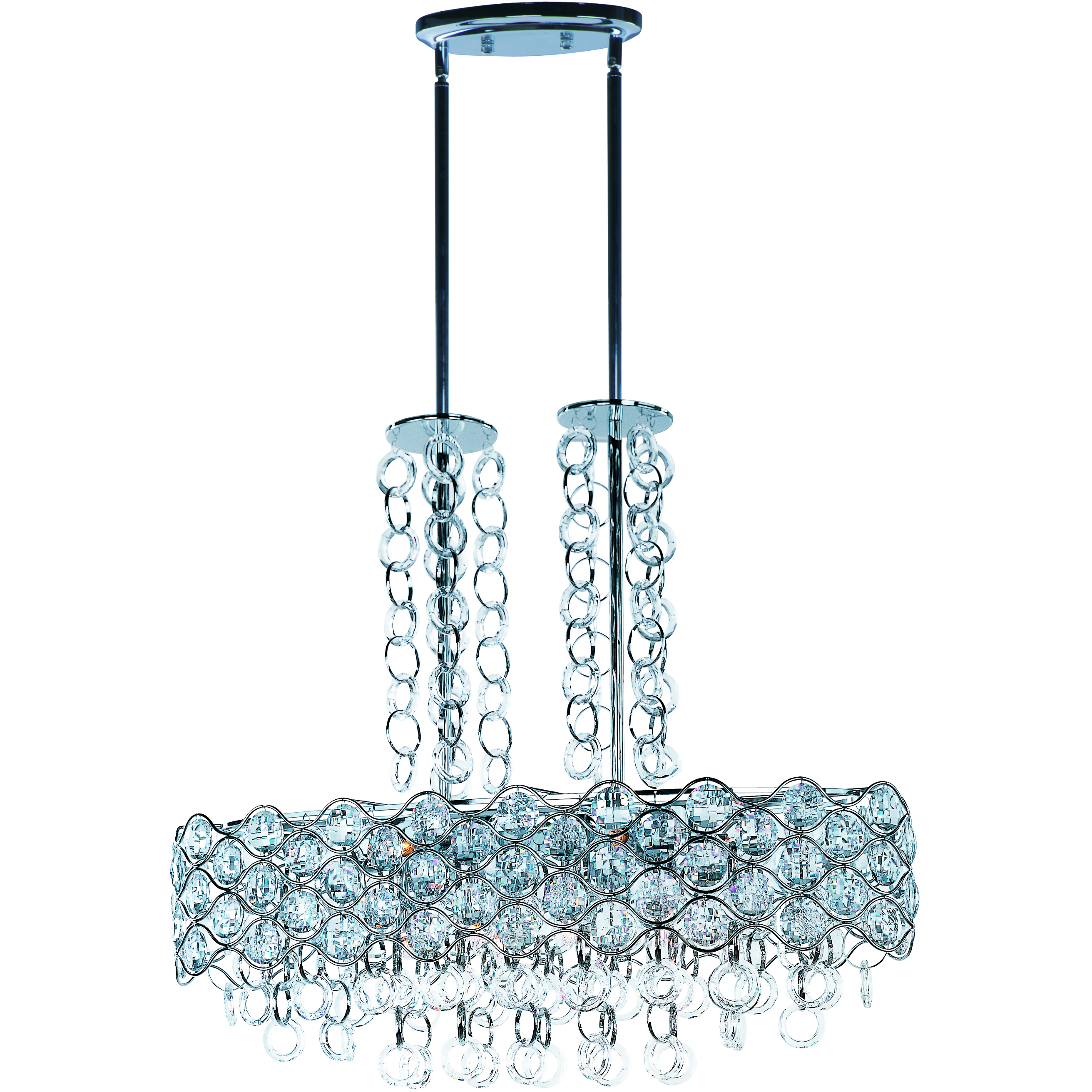 Cirque 12 Light 32.5 inch Polished Chrome Linear Pendant Ceiling Light