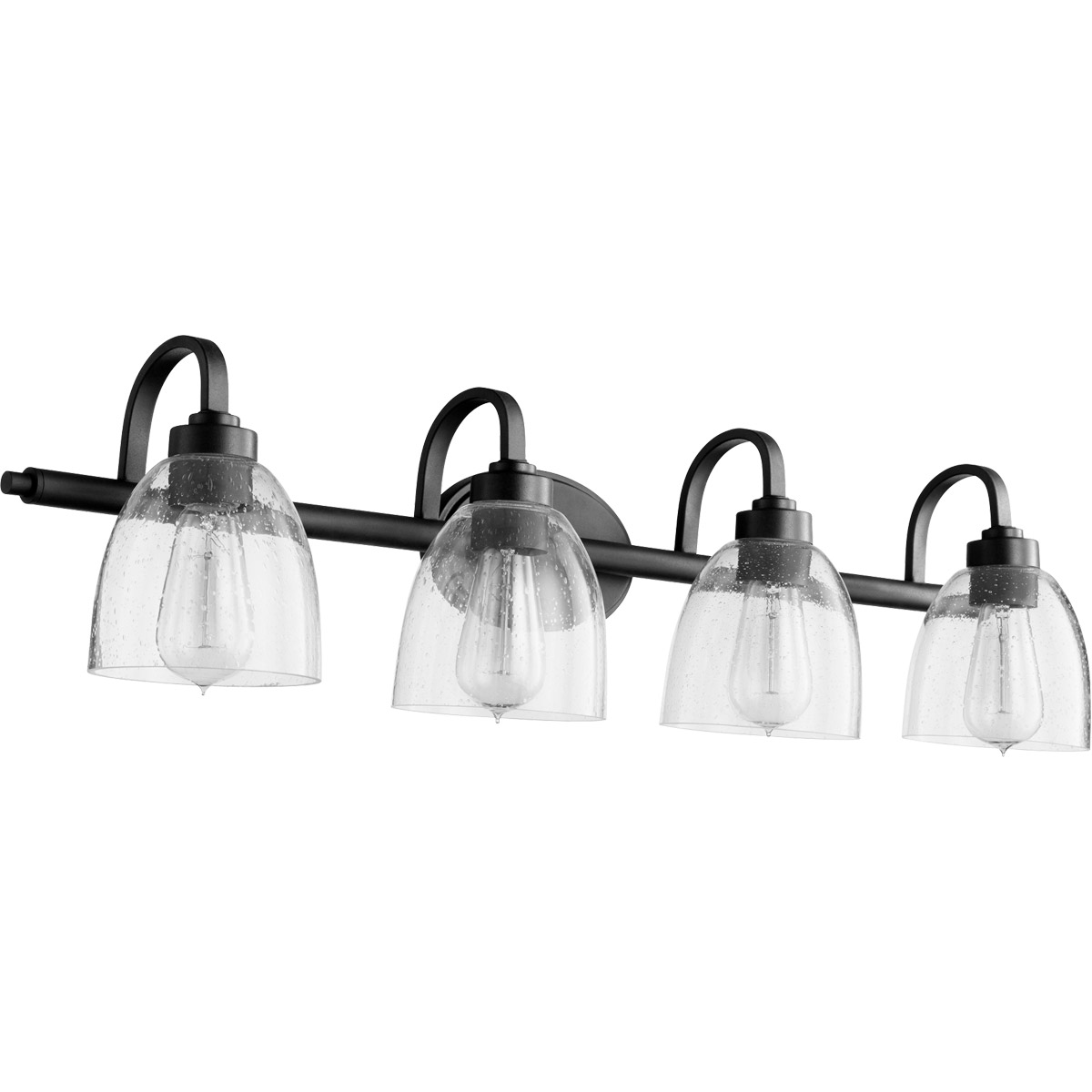 Reyes 4 Light 33.5 inch Noir Bath Vanity Wall Light in Clear