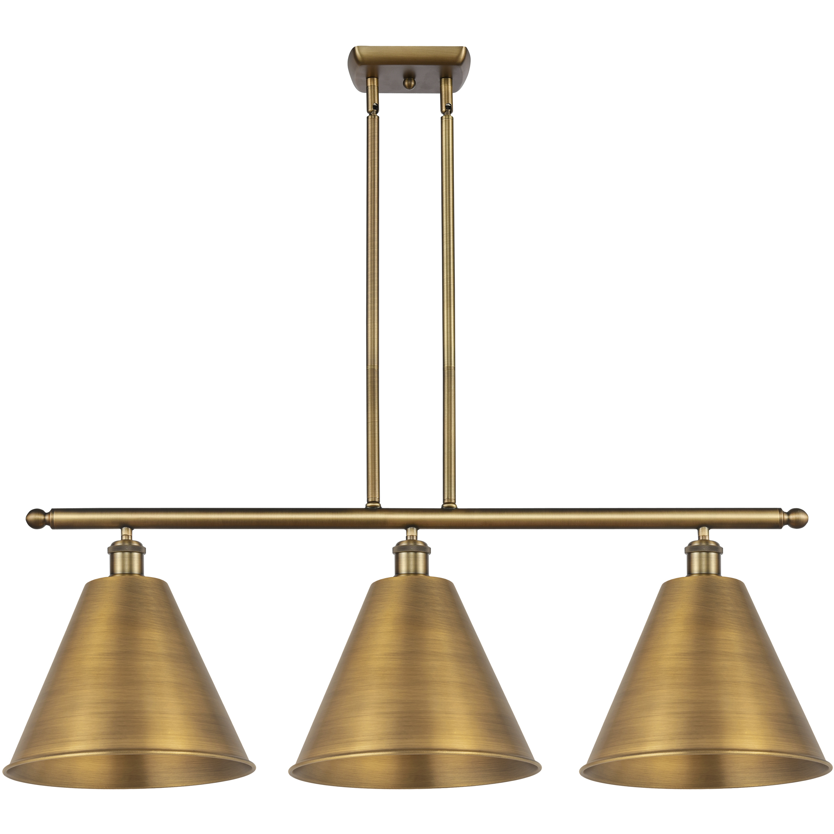 Ballston Cone LED 38.5 inch Brushed Brass Island Light Ceiling Light