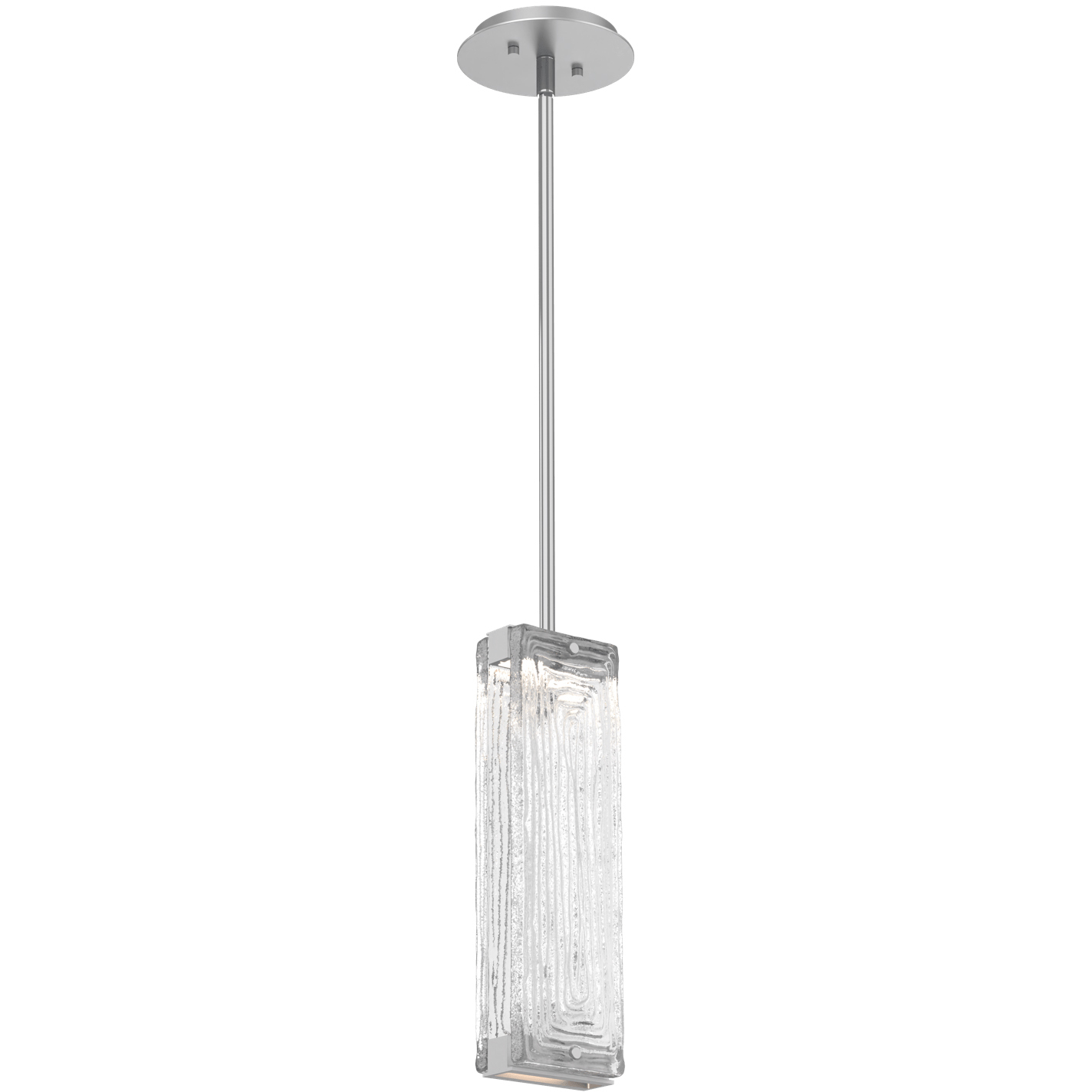 Tabulo LED Classic Silver Pendant Ceiling Light in 2700K LED, Linea Cast