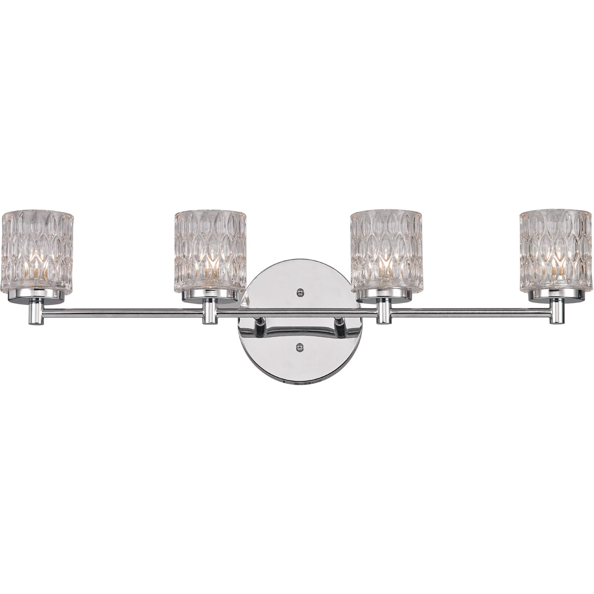 Bayou 4 Light 28 inch Polished Chrome Vanity Bar Wall Light