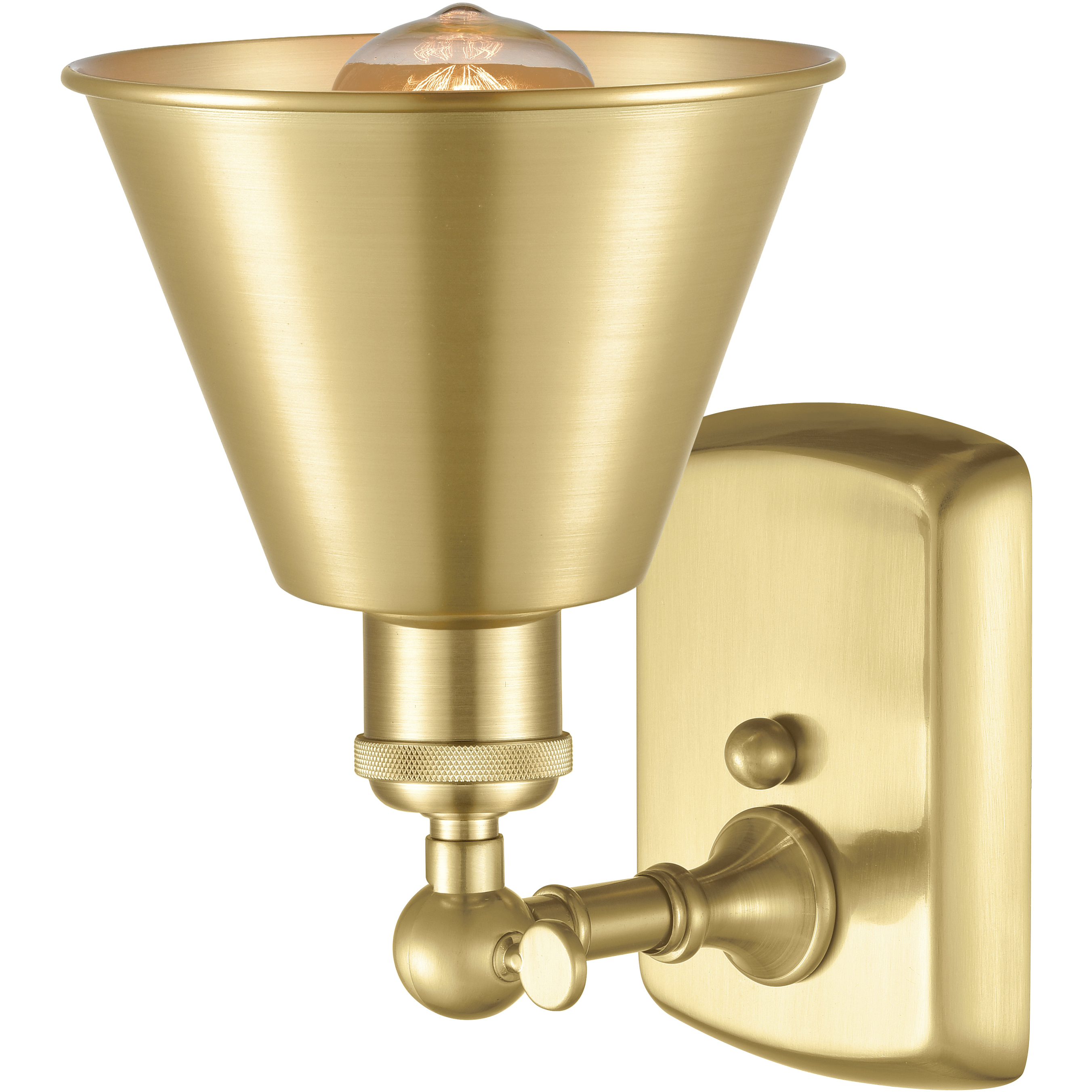 Ballston Smithfield LED 7 inch Satin Gold Sconce Wall Light, Ballston