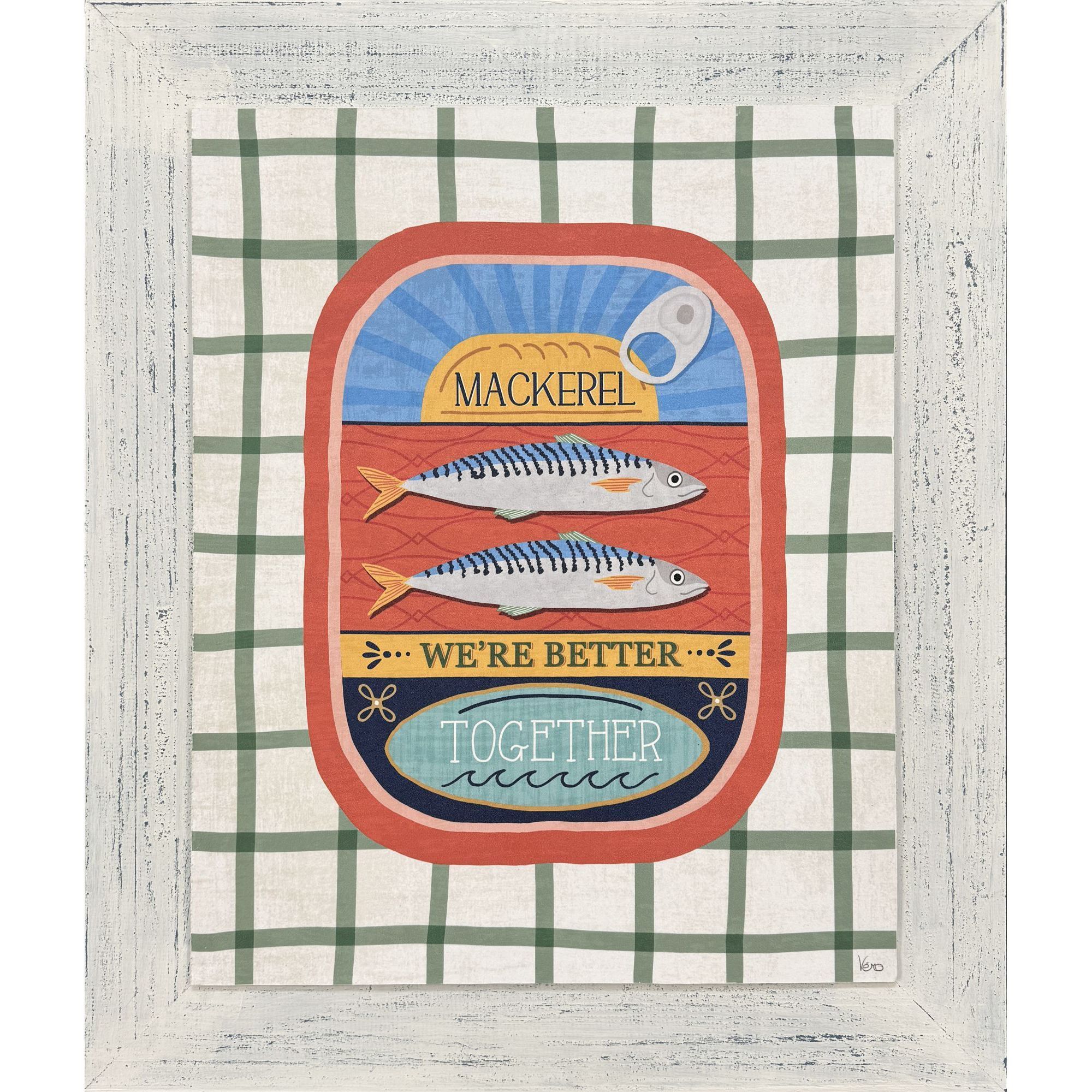 Tasty Tins Multi and Blue and Green and Yellow Framed Art