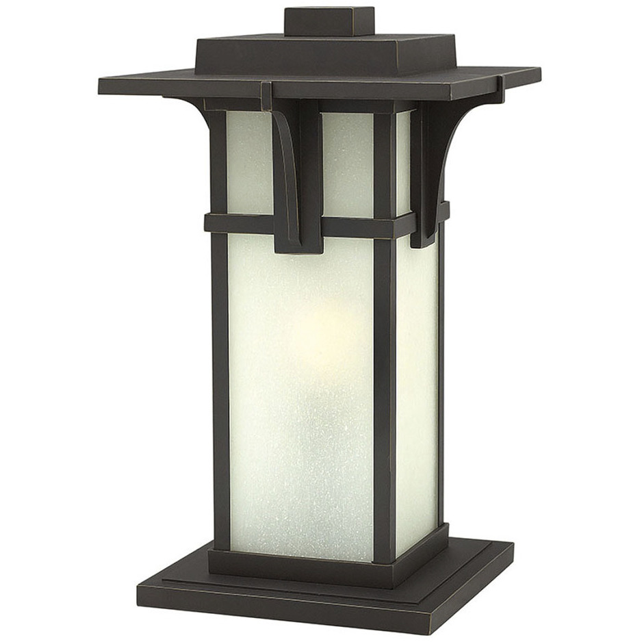 Manhattan 1 Light 18.25 inch Oil Rubbed Bronze Outdoor Pier Mount Lantern, Extra Large