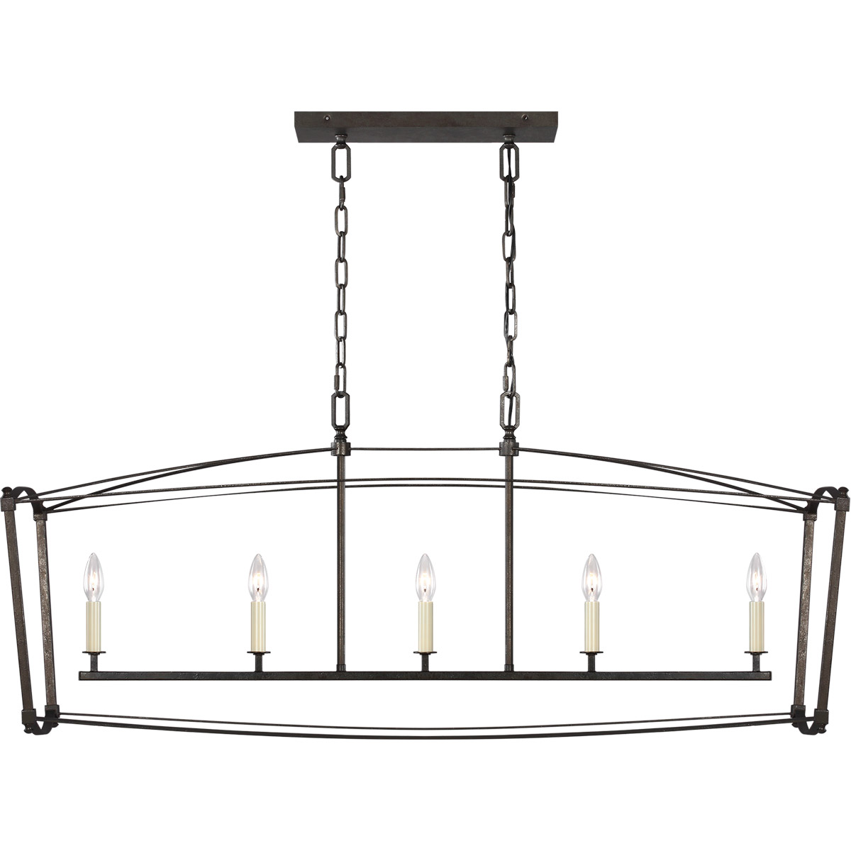 Sean Lavin Thayer 5 Light 49 inch Smith Steel Linear Chandelier Ceiling Light