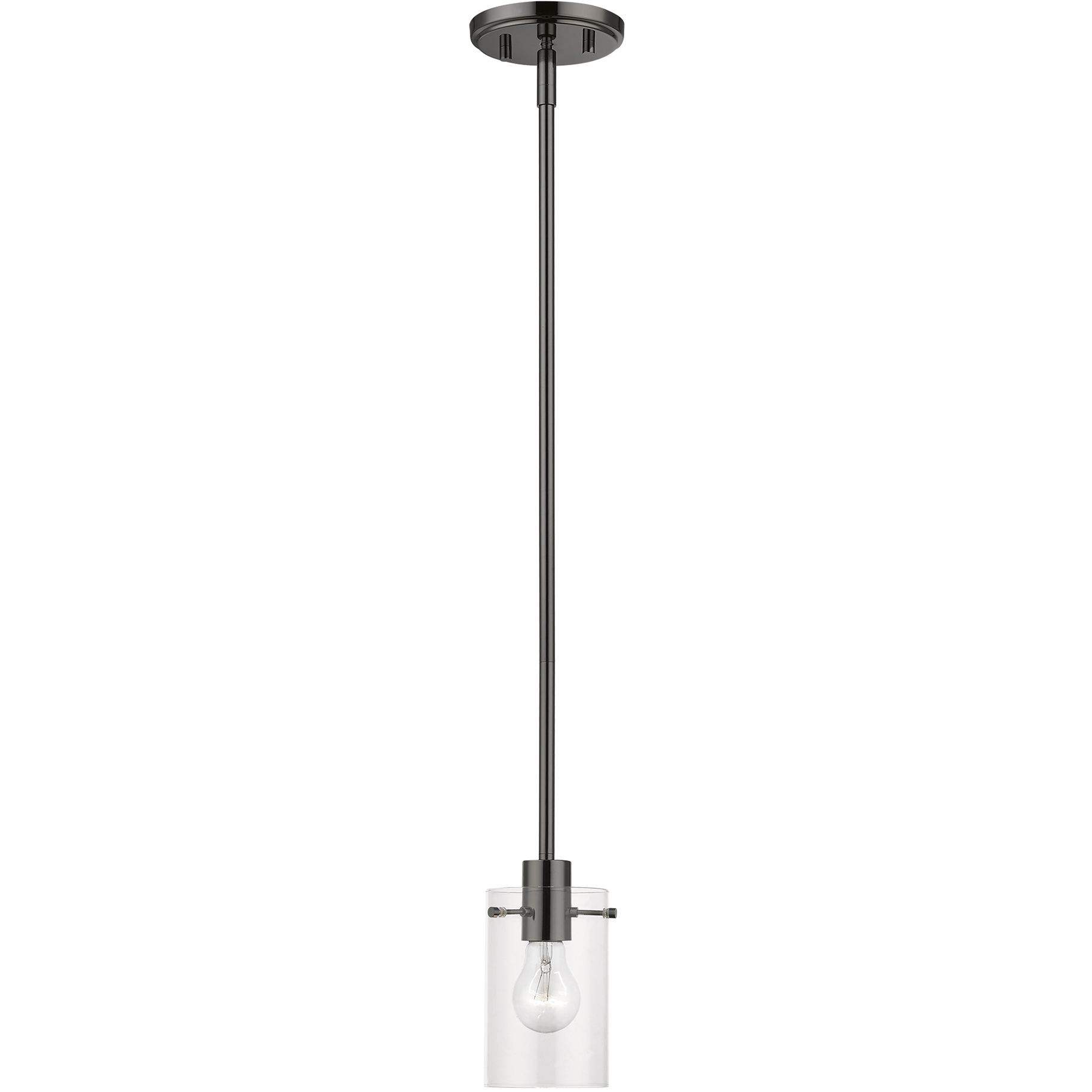 Munich 1 Light 5 inch Black Chrome Single Pendant Ceiling Light, Single