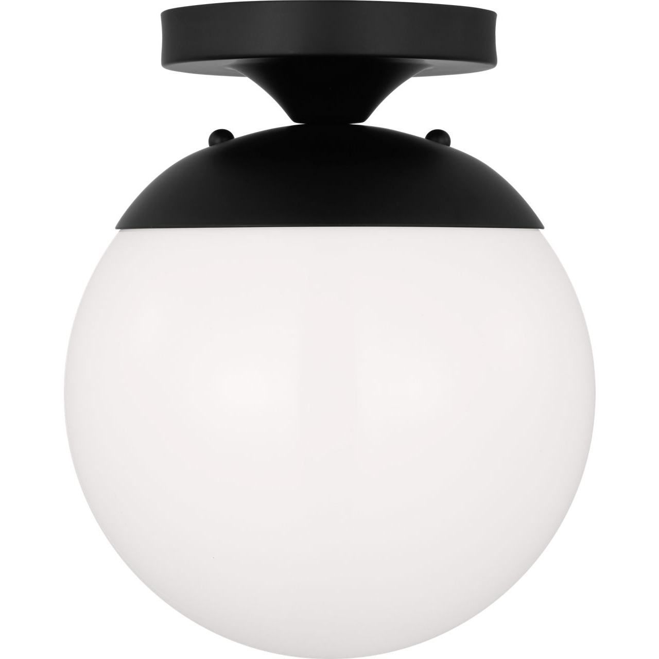 Leo - Hanging Globe 1 Light 8 inch Midnight Black Semi-Flush Mount Ceiling Light