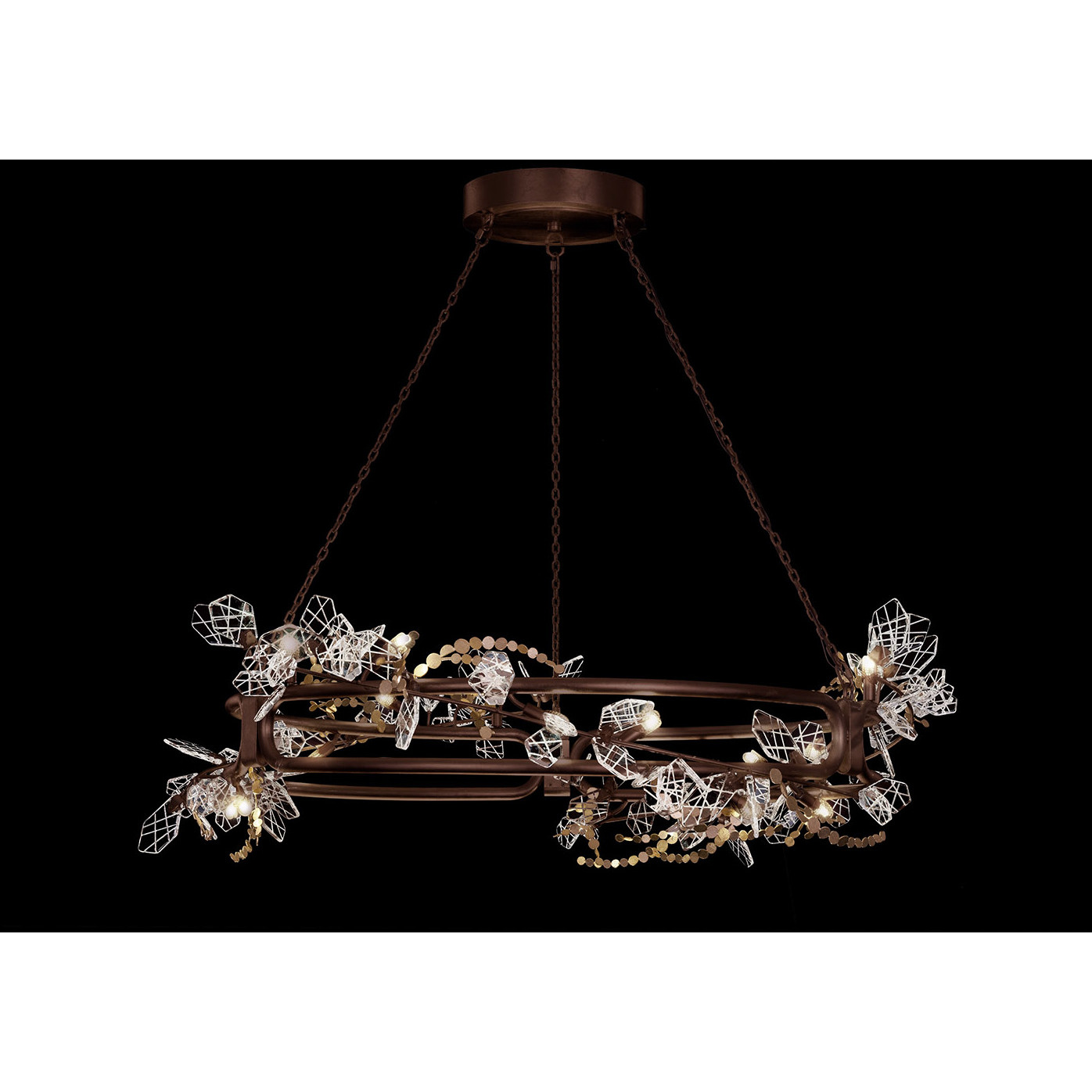 Volare 18 Light 47 inch Brushed Bronze Pendant Ceiling Light