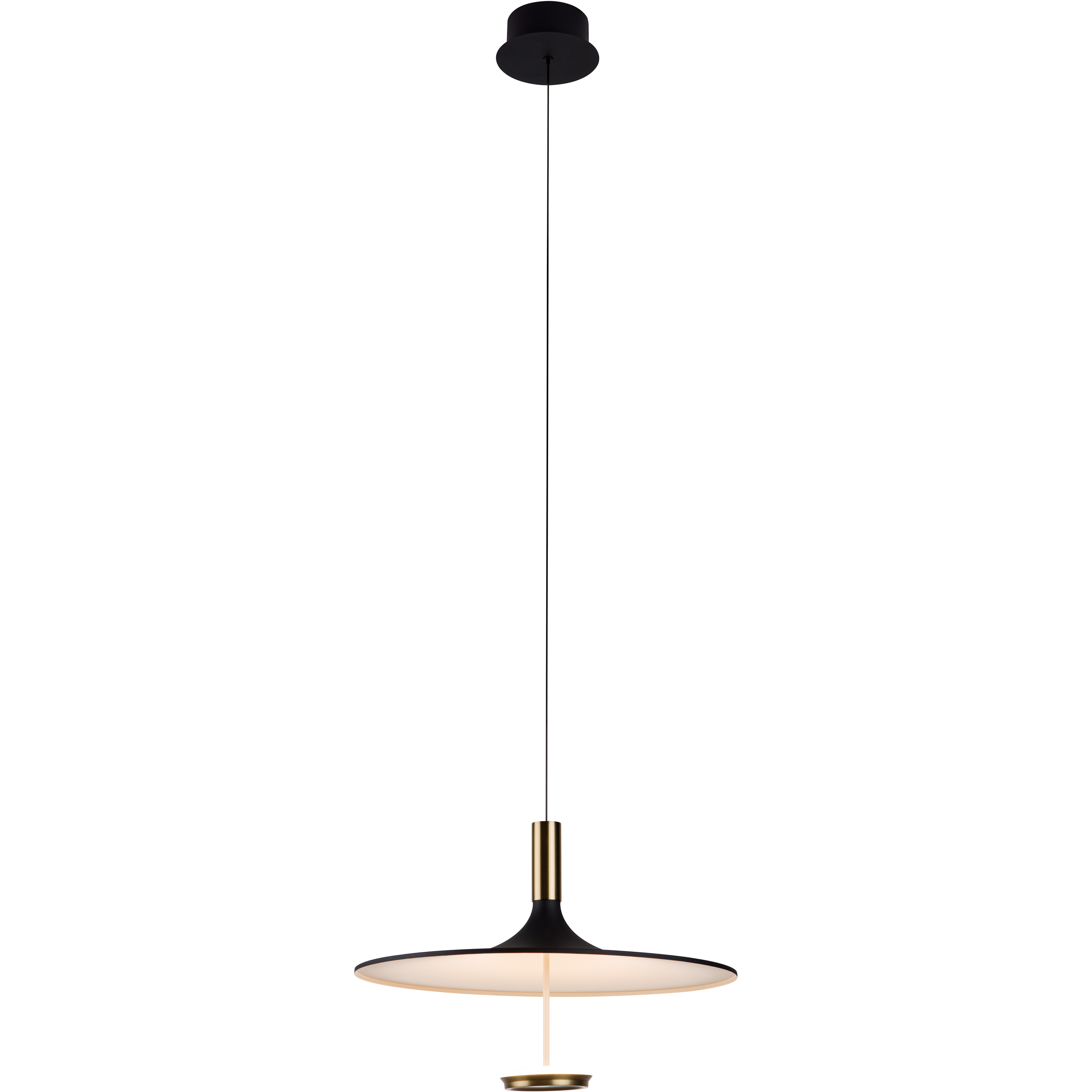 Ballet LED 20 inch Antique Brass and Onyx Black Pendant Ceiling Light