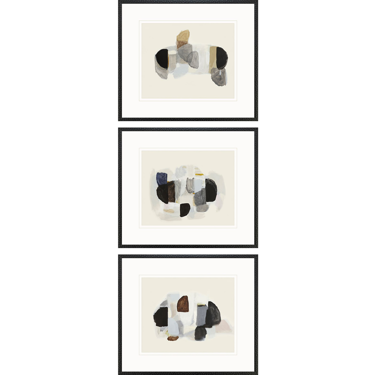Aitkin / Goudy Sans Black and Blue and Gray and Green Framed Art