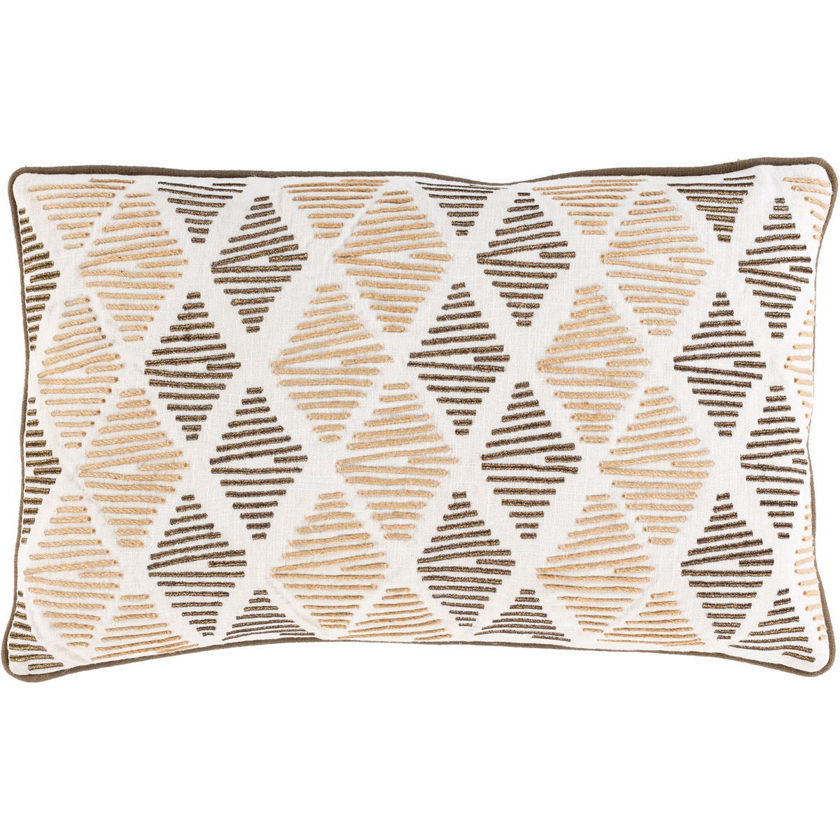 Jahari 22 X 14 inch Cream/Wheat/Dark Green/Sage Pillow Kit, Lumbar