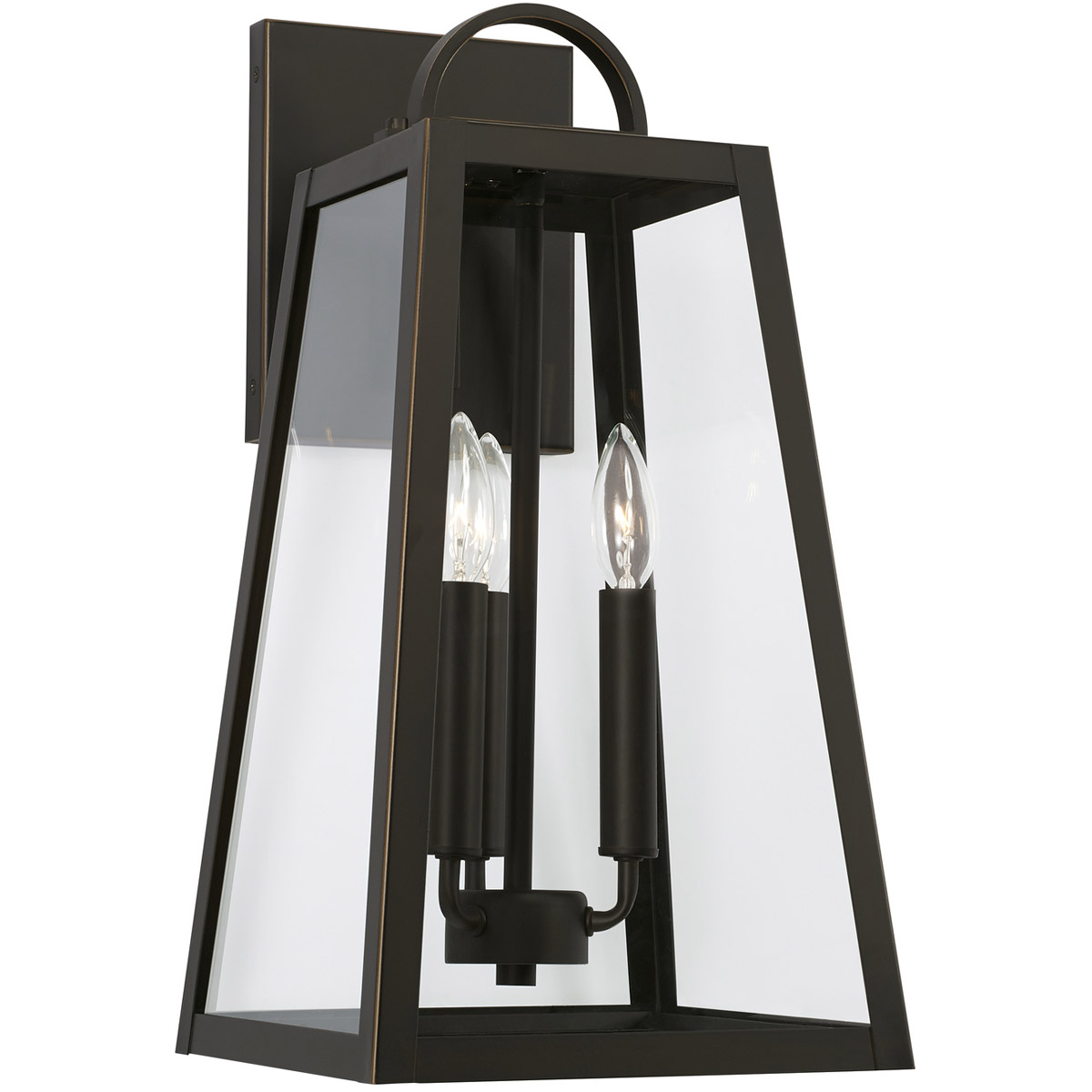 Leighton 3 Light 19.5 inch Oiled Bronze Outdoor Wall Lantern