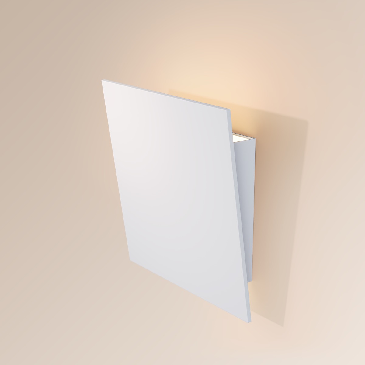 Angled Plane 7.5 inch Textured White ADA Sconce Wall Light