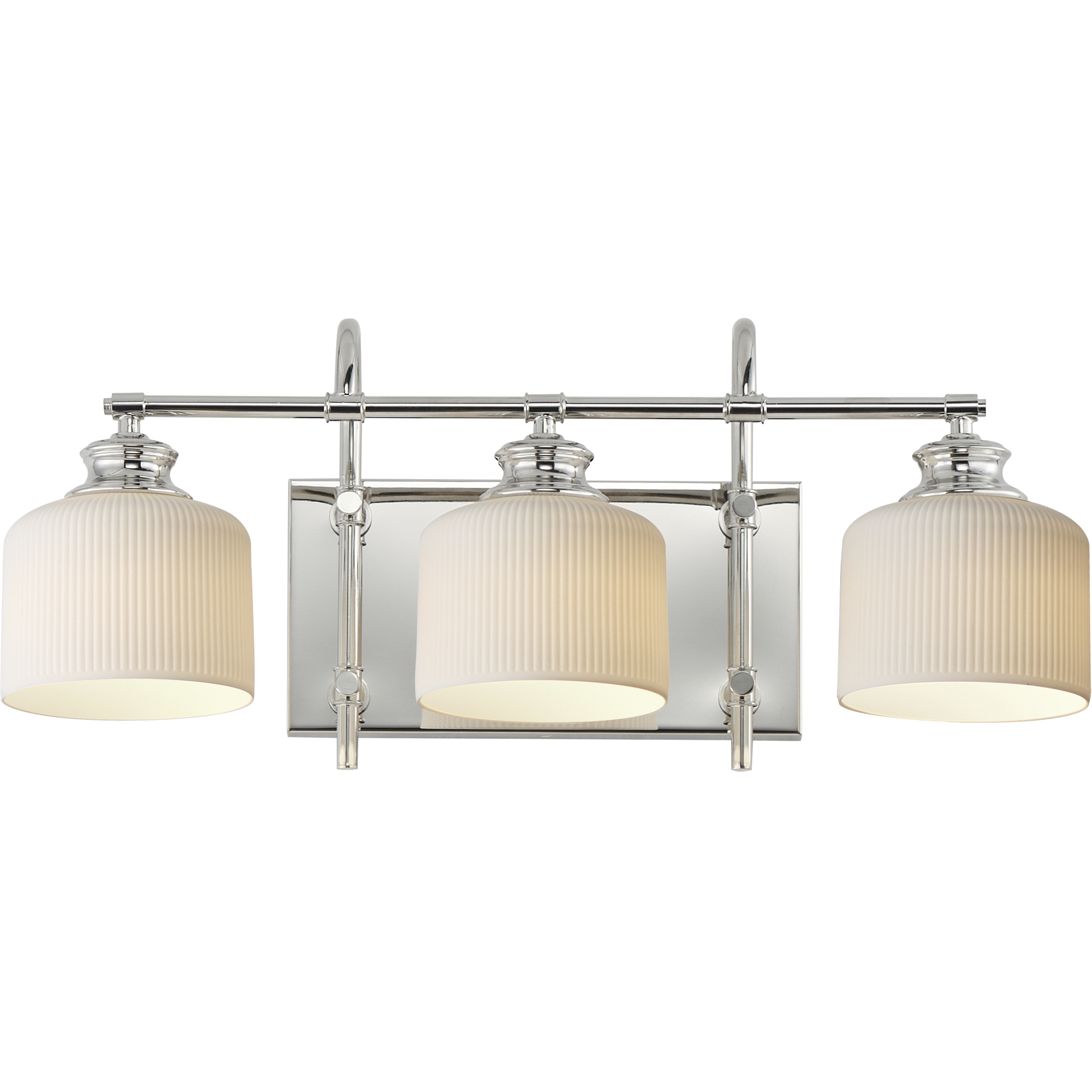 Bisque 3 Light 24 inch Polished Nickel Bath Vanity Wall Light