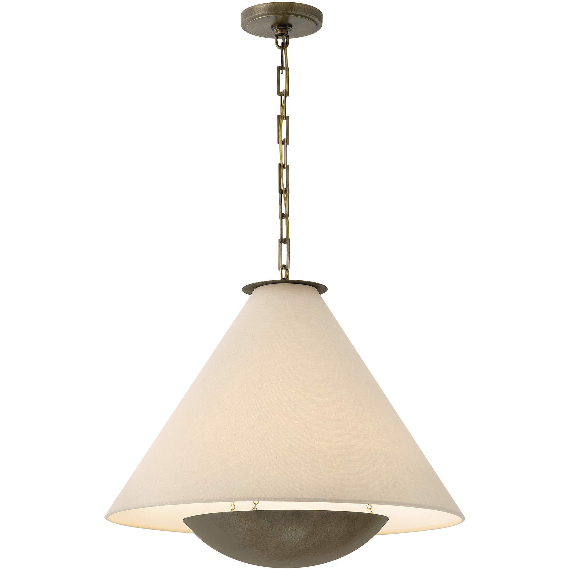 Lisa McDennon Linden 3 Light 24 inch Textured Heritage Brass Chandelier Ceiling Light