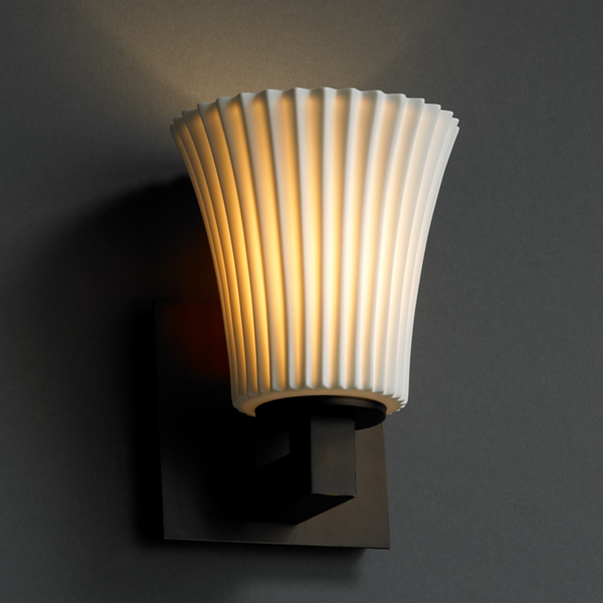 Limoges 1 Light 6 inch Dark Bronze Wall Sconce Wall Light in Pleats, Round Flared