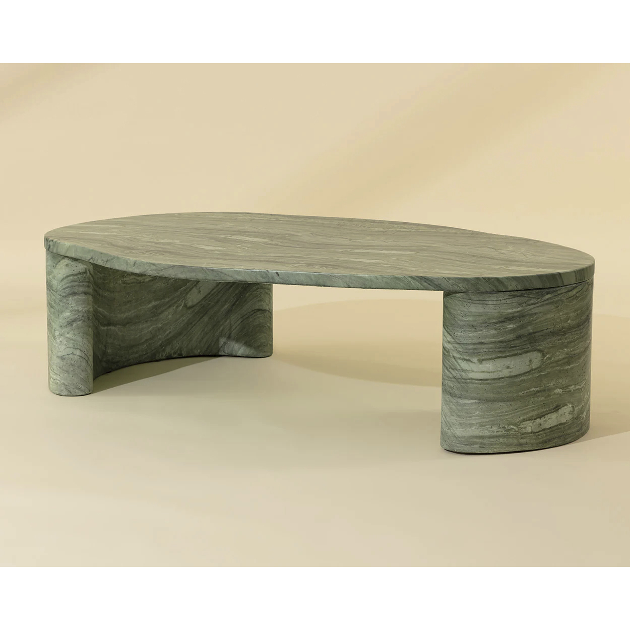 Savinah 60 X 38 inch Marble Look / Sage Outdoor Coffee Table