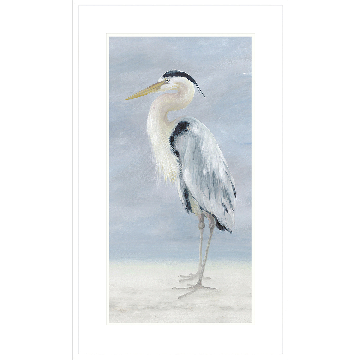 Coastal Calm Blue and White Framed Art
