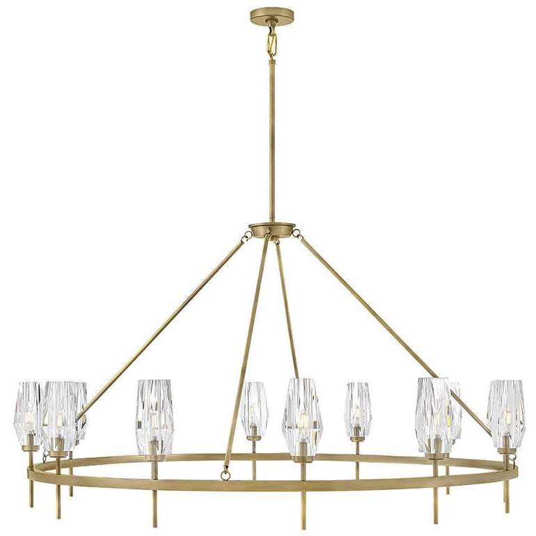 Ana 12 Light 58 inch Heritage Brass Chandelier Ceiling Light