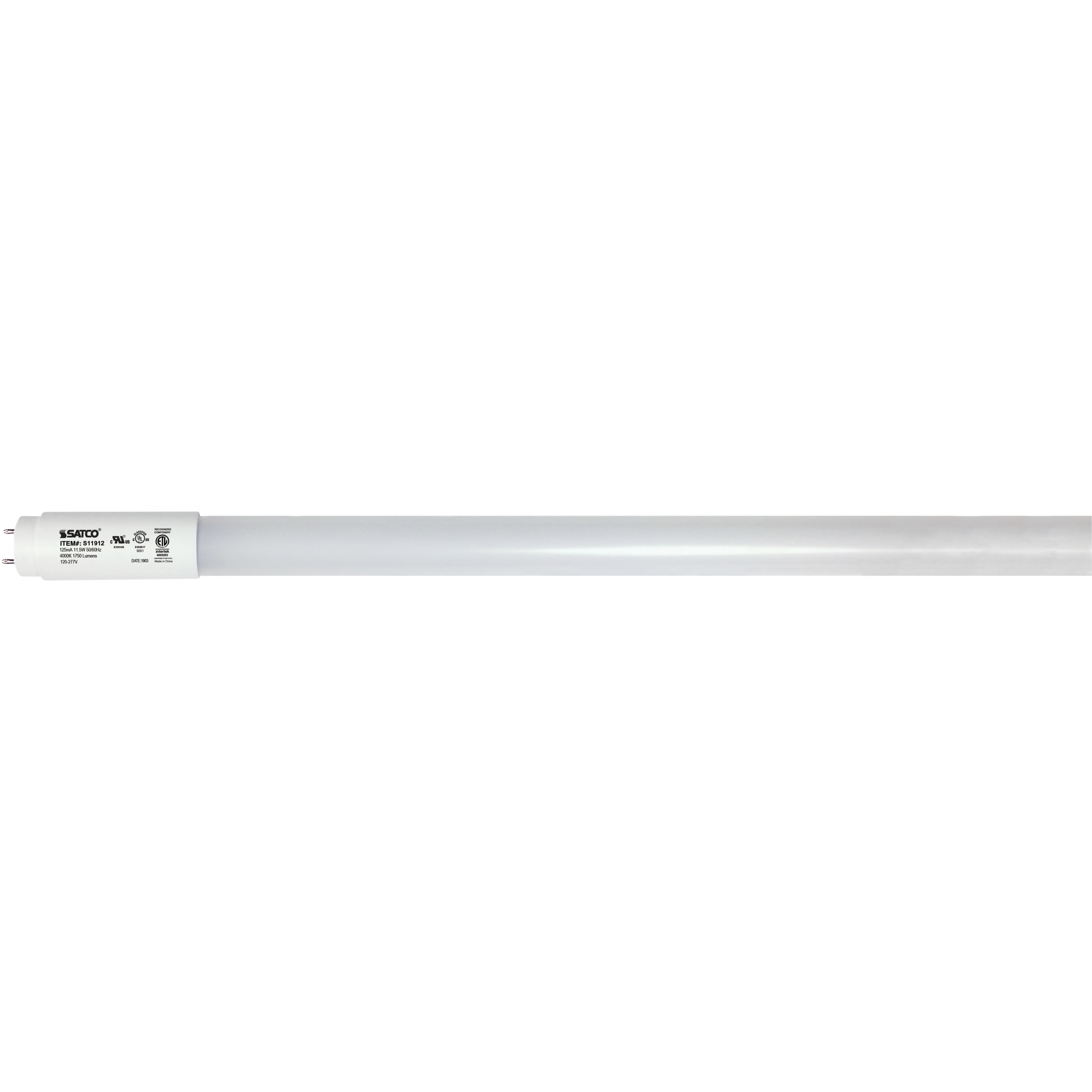 Signature LED T8 Medium Bi Pin 11.5 watt 120V 4000K Light Bulb