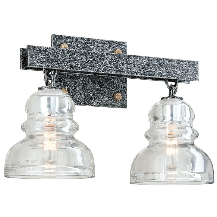 Menlo Park 2 Light 15.25 inch Old Silver Bath and Vanity Wall Light